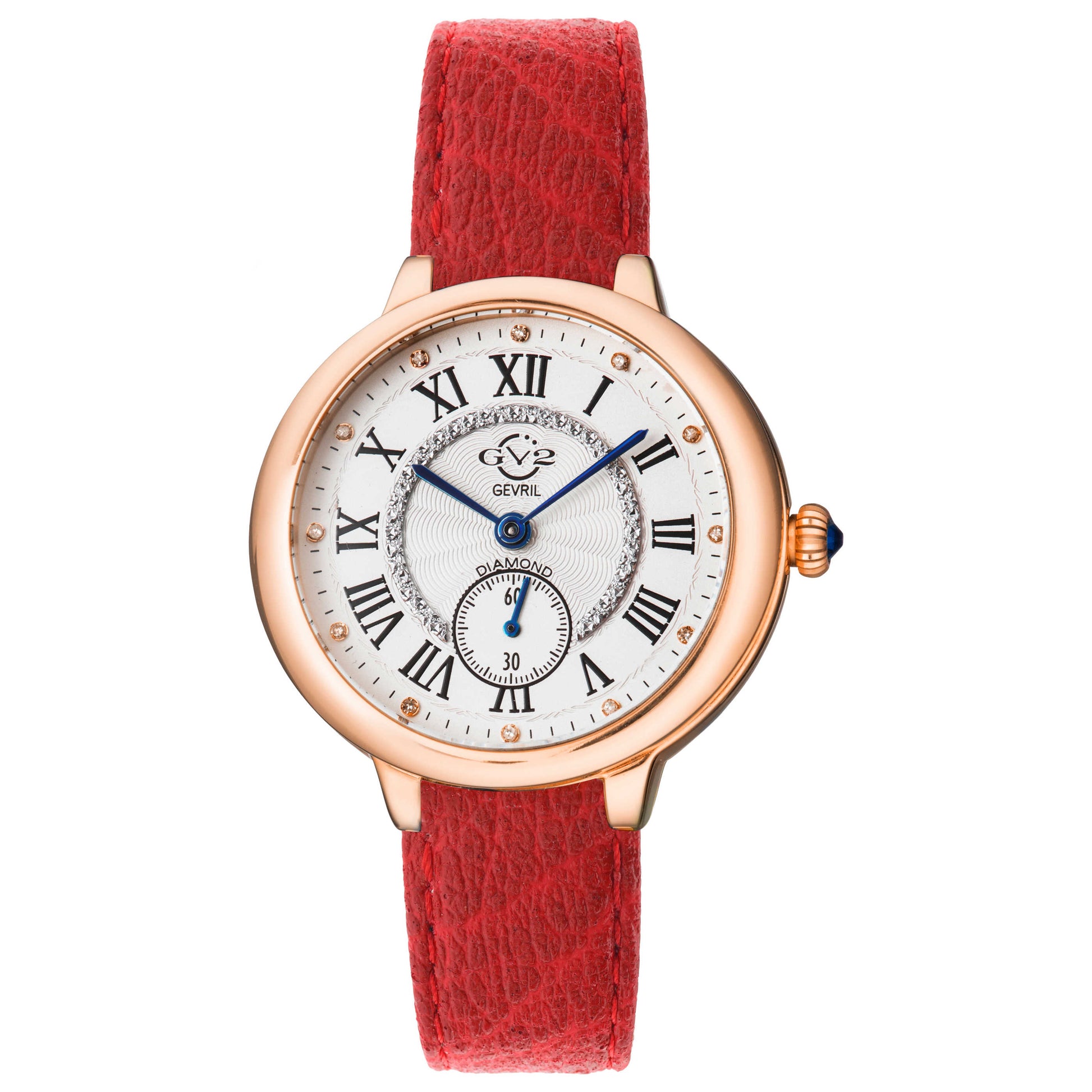 Front view of GV2 by Gevril Rome Vegan Women's Quartz Watch 12201-V1