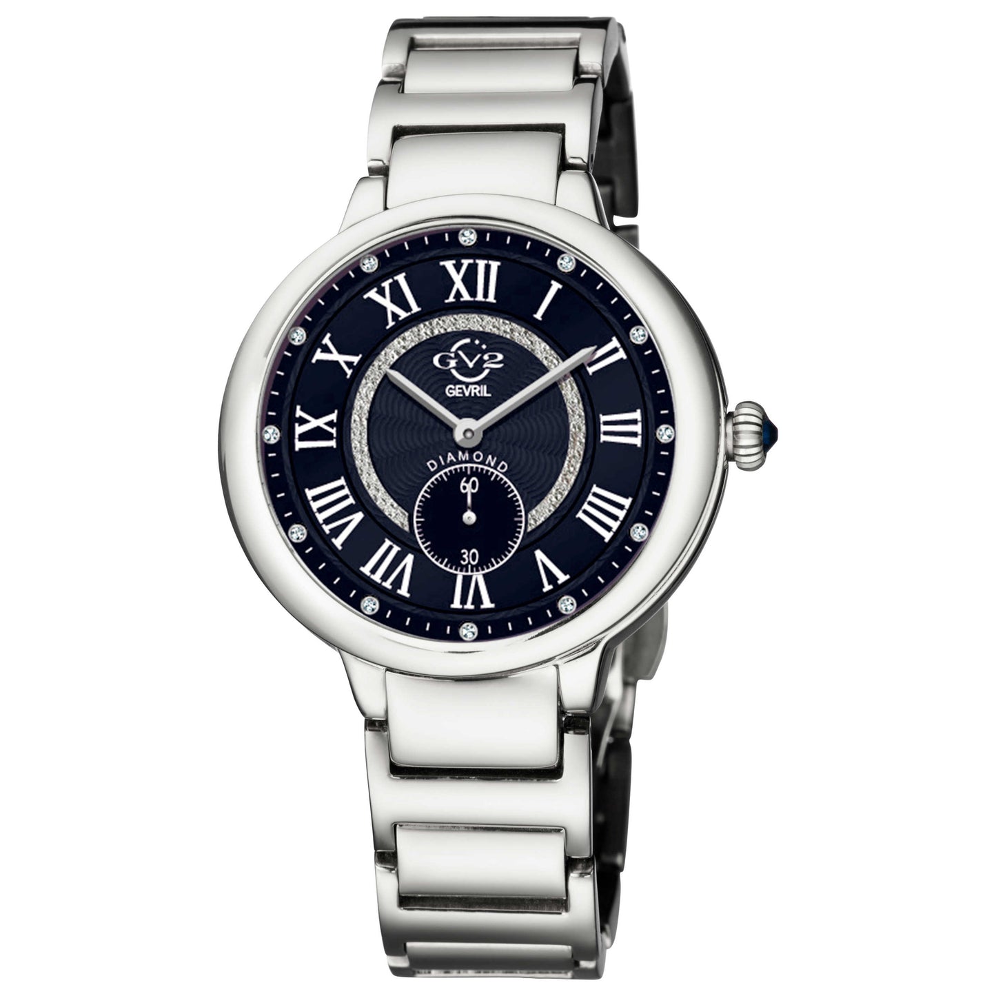 Front view of GV2 by Gevril Rome Diamond Women's Quartz Watch 12205B