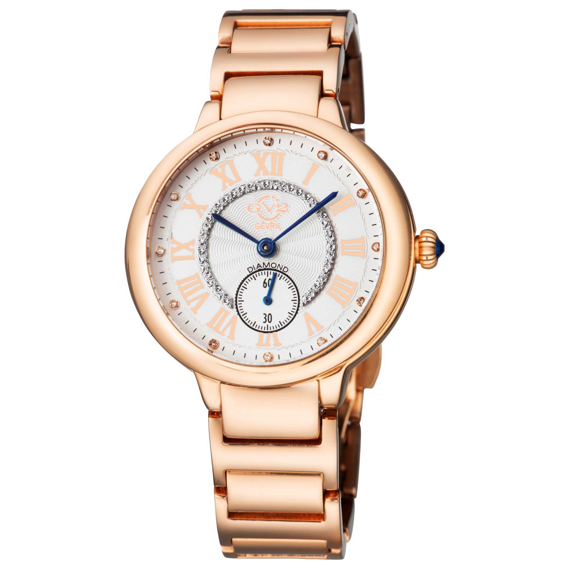 Front view of GV2 by Gevril Rome Diamond Women's Quartz Watch 12209B