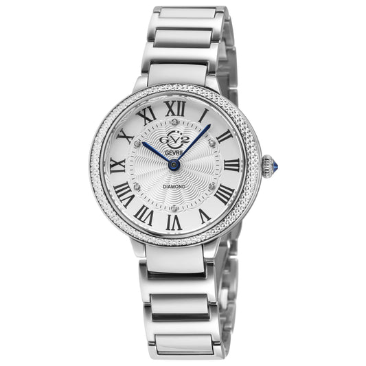 Front view of GV2 by Gevril Rome Brillante Women's Quartz Watch 122100B