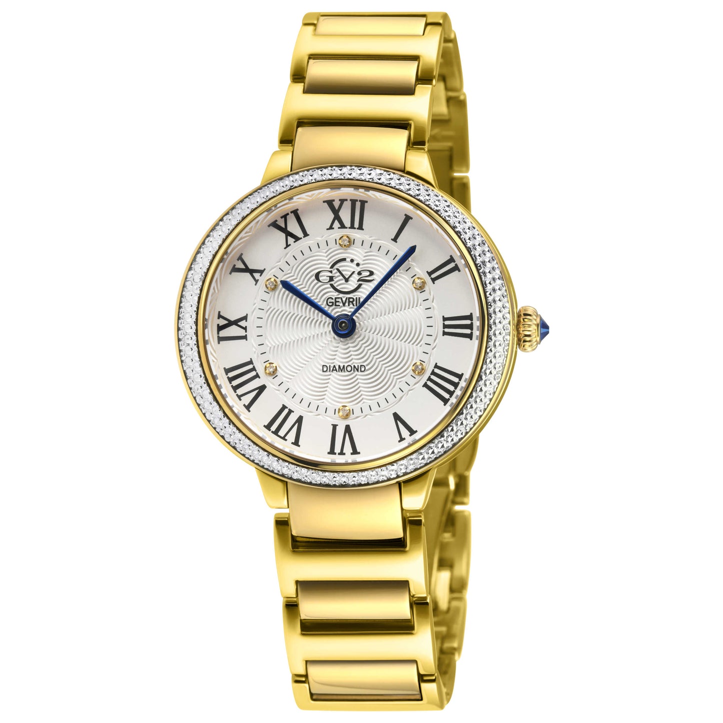 Front view of GV2 by Gevril Rome Brillante Women's Quartz Watch 122102B