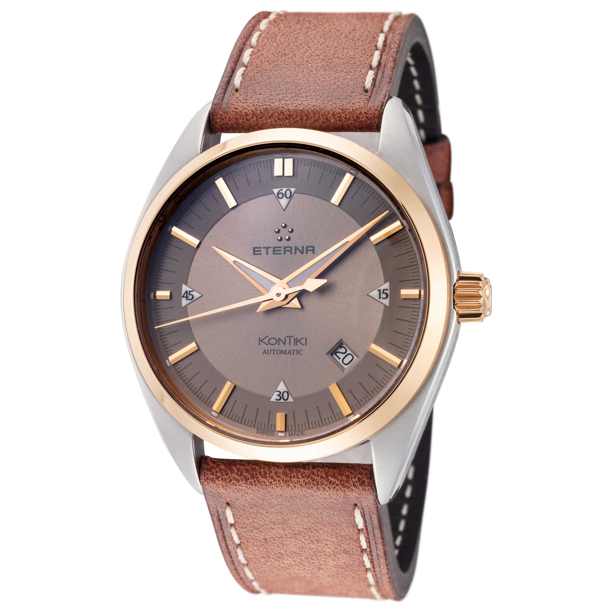 Front view of Eterna KonTiki Men's Automatic Watch 1222-53-51-1362
