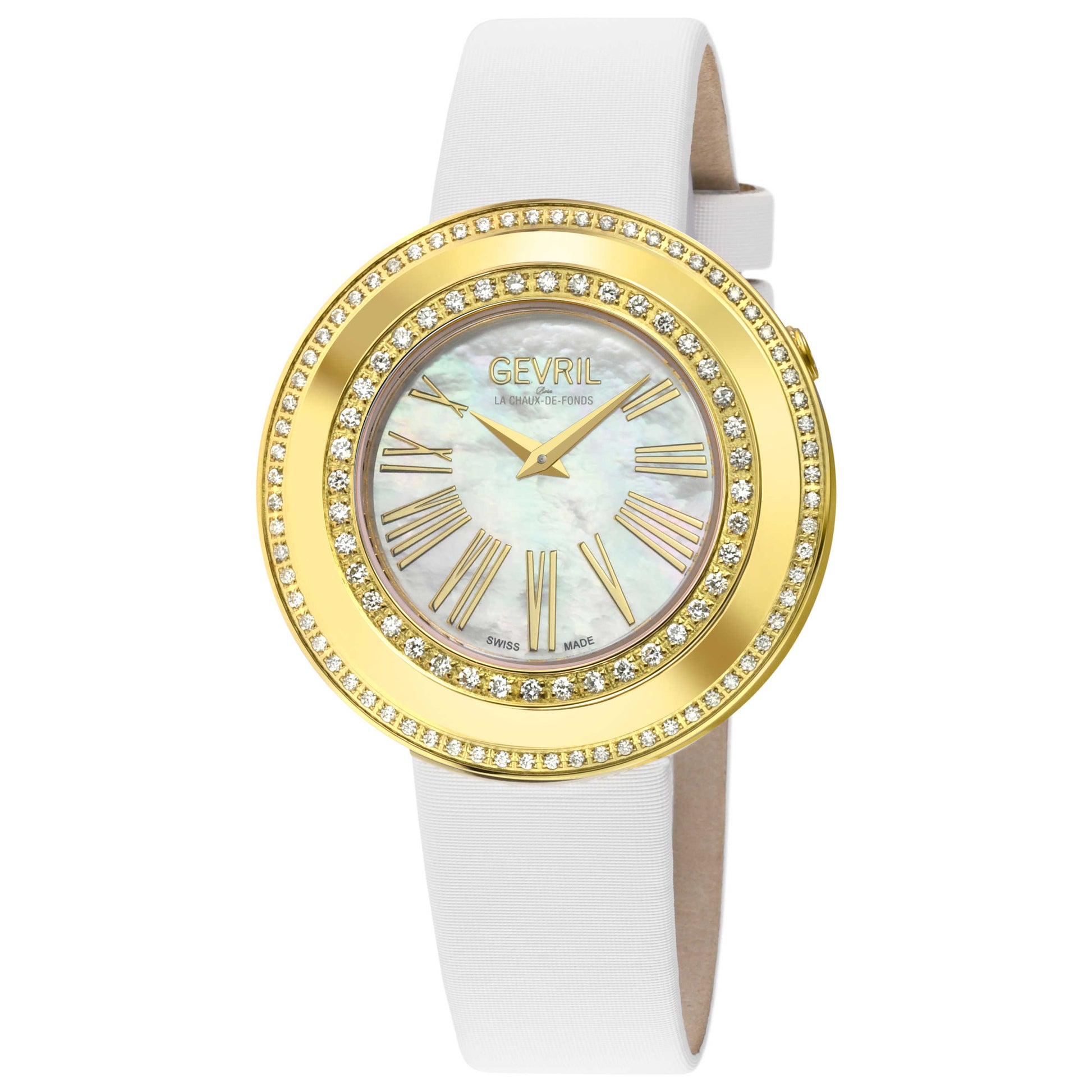 Front view of Gevril Gandria Diamond Women's Quartz Watch 12221