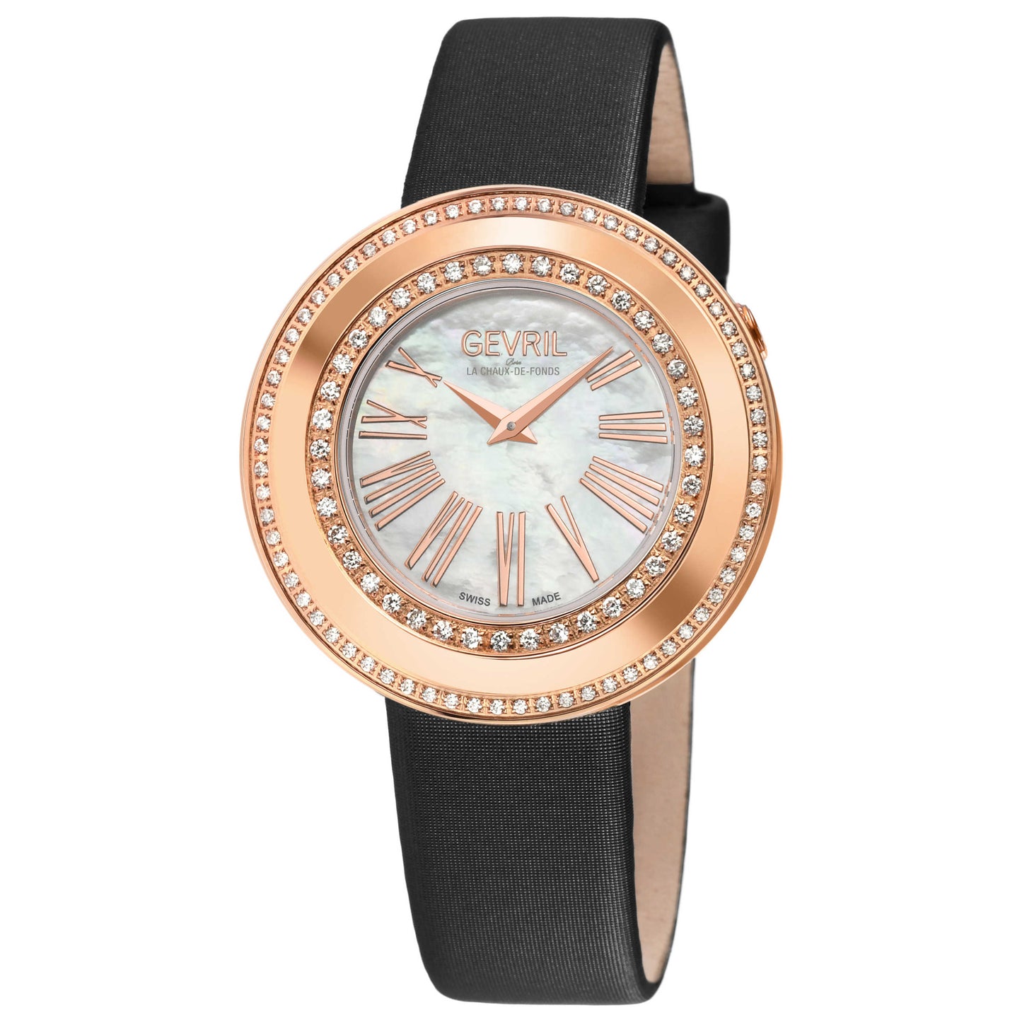 Front view of Gevril Gandria Diamond Women's Quartz Watch 12251