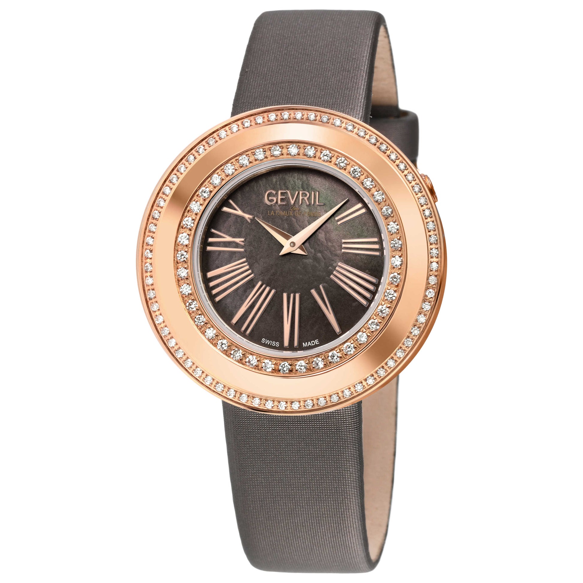 Front view of Gevril Gandria Diamond Women's Quartz Watch 12252