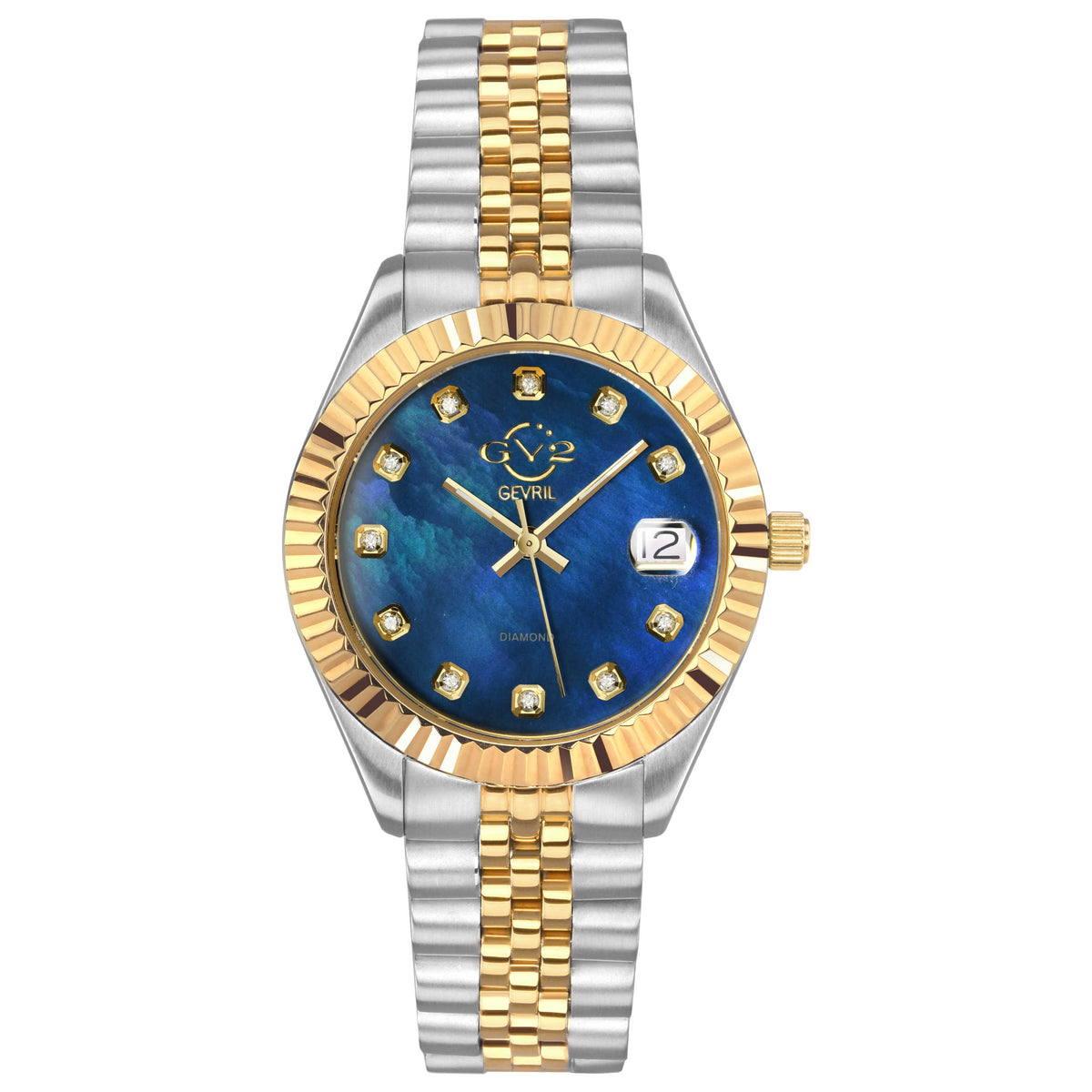 Naples Diamond Quartz Blue Mother-of-Pearl Women's Watch 12406