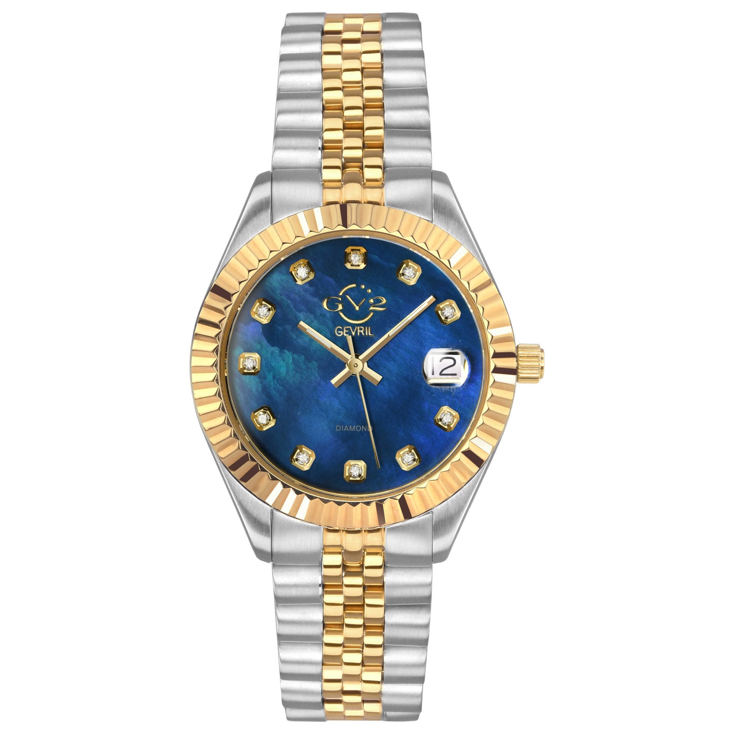 Front view of GV2 by Gevril Naples Diamond Women's Quartz Watch 12406