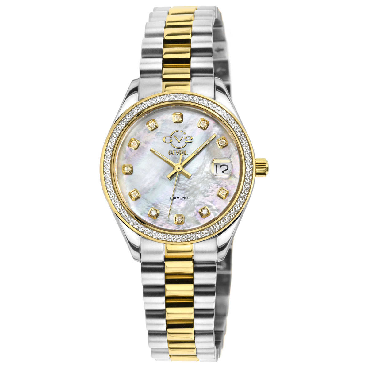 Turin Diamond Quartz White Mother-of-Pearl Women's Watch 12424B