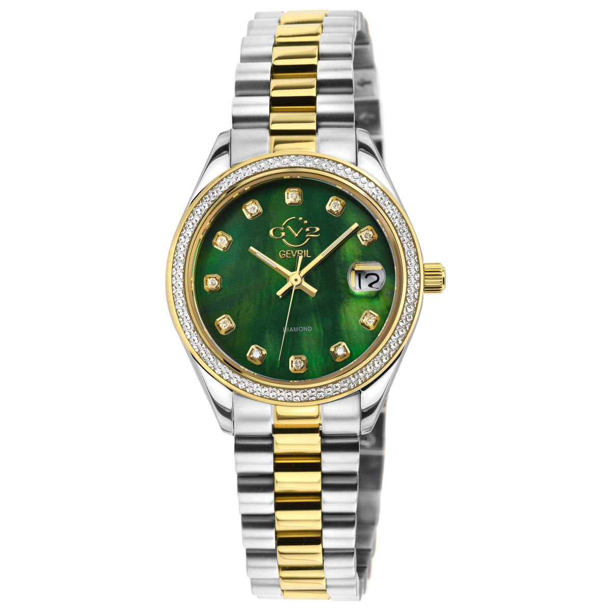 Turin Diamond Quartz Green Mother-of-Pearl Women's Watch 12428B