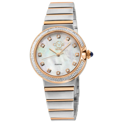 Front view of GV2 by Gevril Sorrento Diamond Women's Quartz Watch 12443B