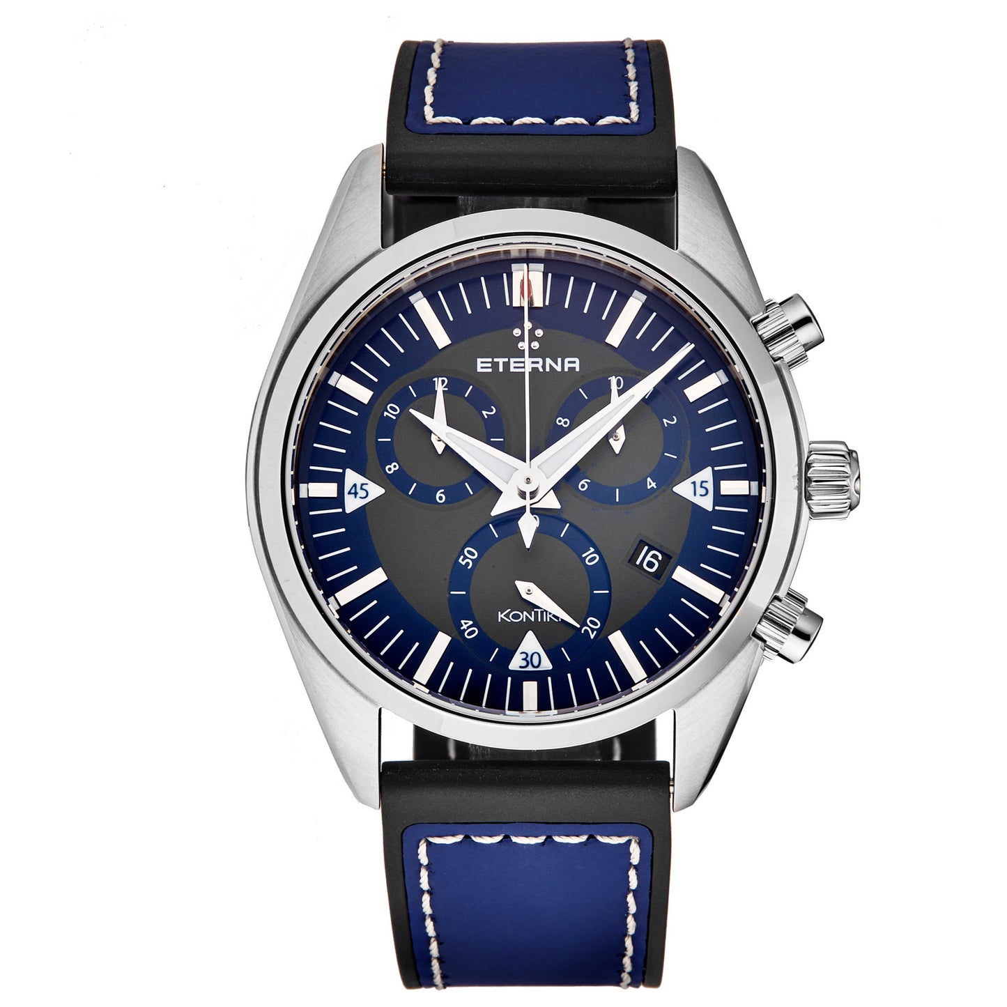 Front view of Eterna KonTiki Men's Quartz Watch 1250.41.81.1303