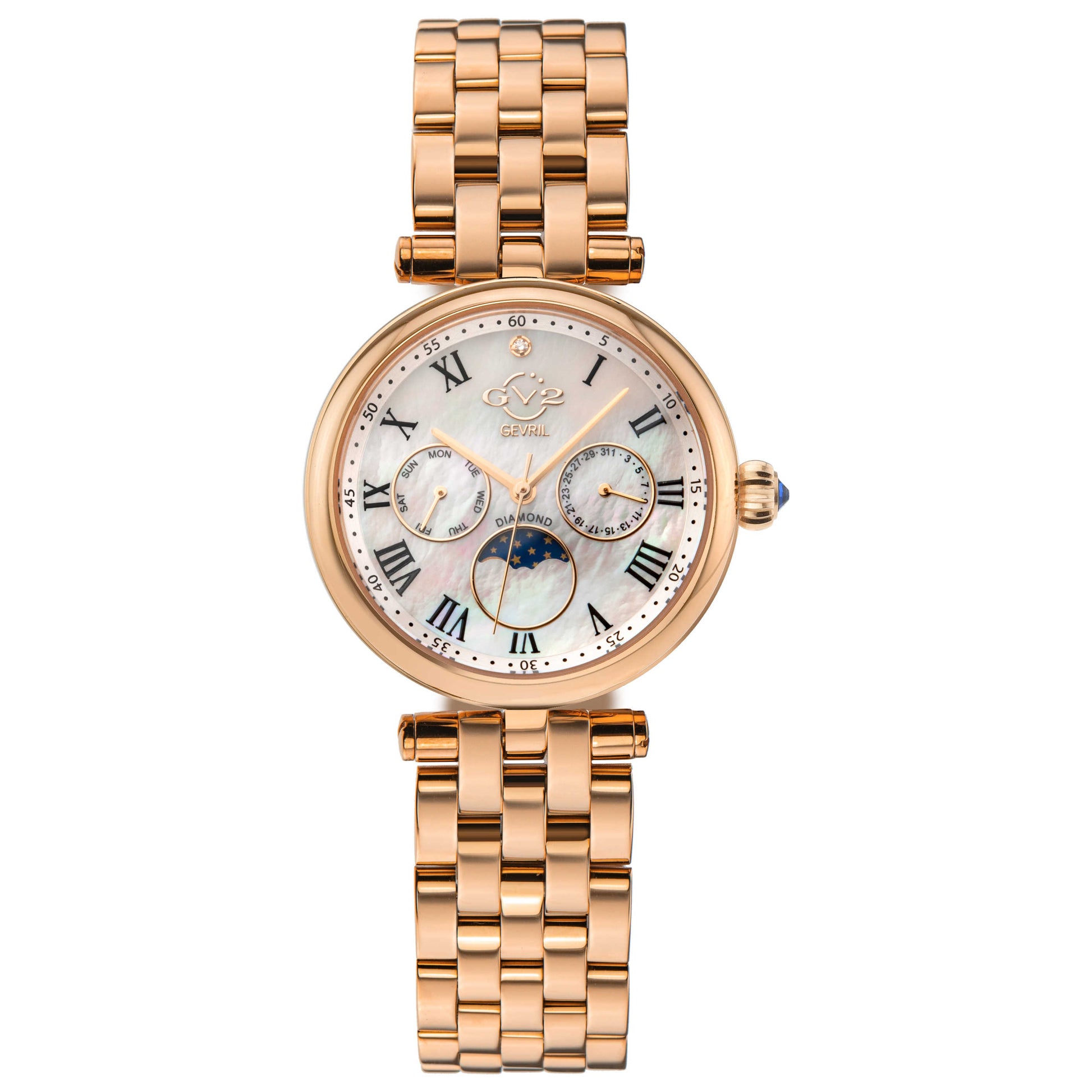 Front view of GV2 by Gevril Florence Women's Quartz Watch 12504B