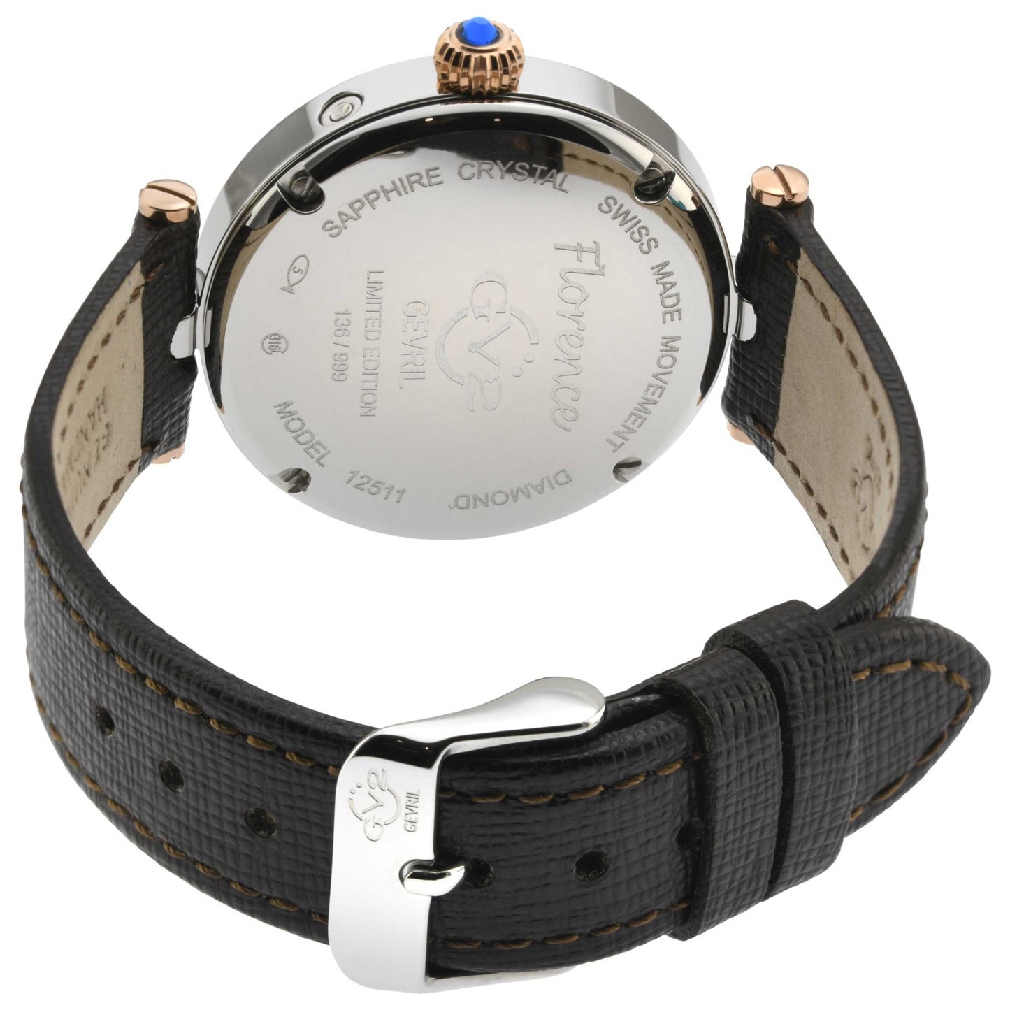 GV2 by Gevril Florence Diamond Women's Quartz Watch 12511.L - Image #2