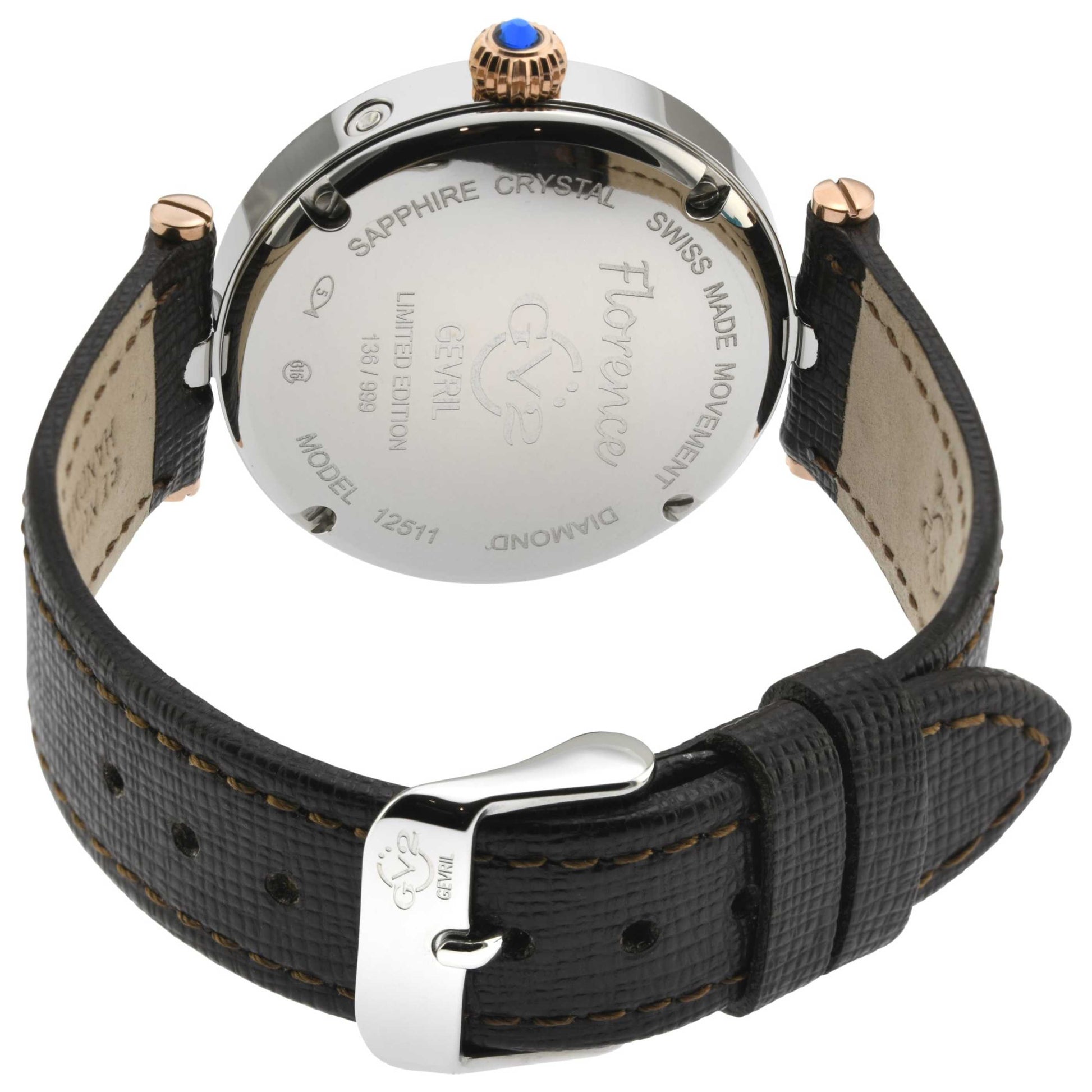 GV2 by Gevril Florence Diamond Women's Quartz Watch 12511.L - Image #2