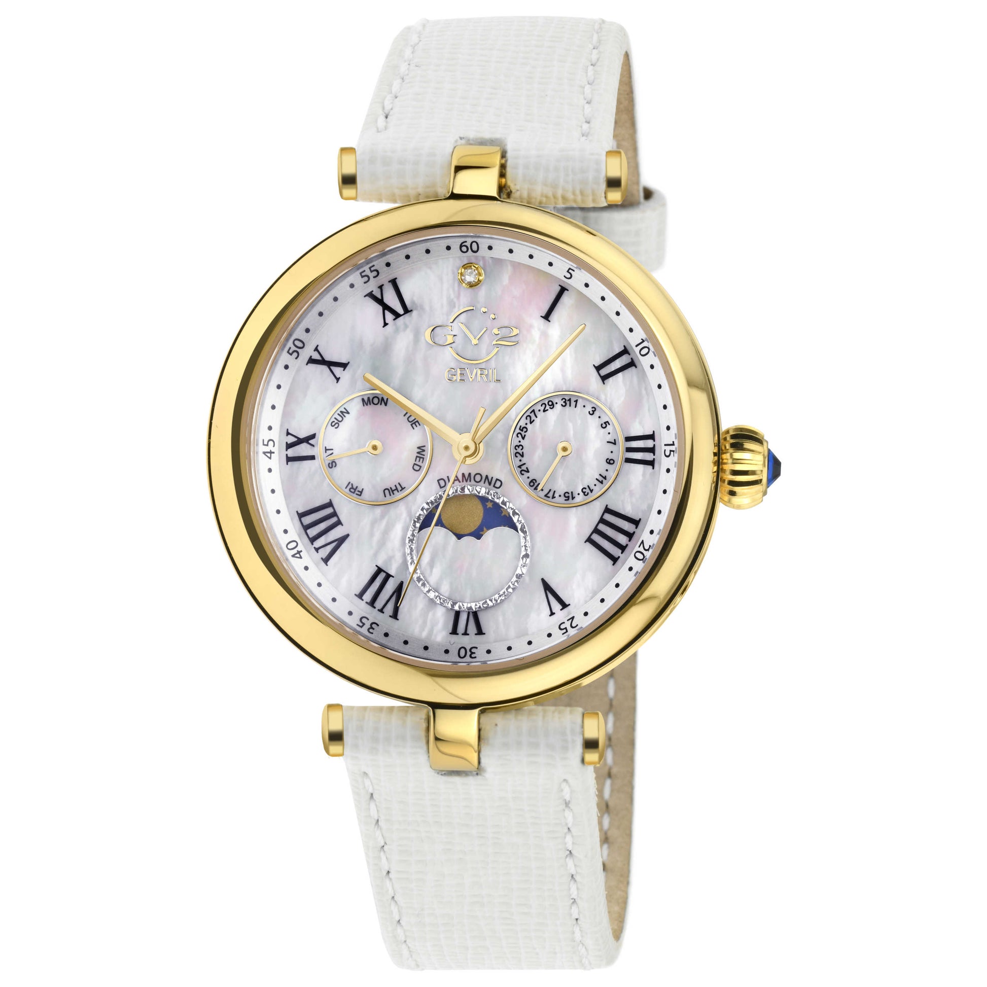 Front view of GV2 by Gevril Florence Diamond Women's Quartz Watch 12513.L