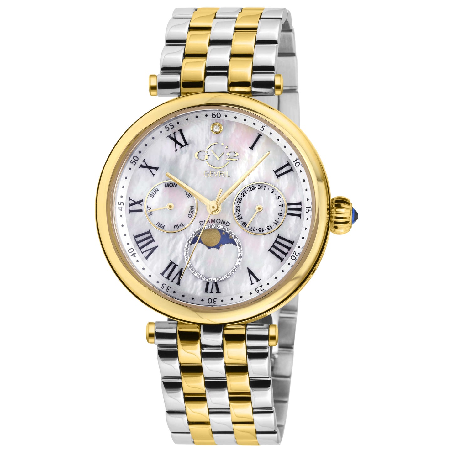 Front view of GV2 by Gevril Florence Diamond Women's Quartz Watch 12515