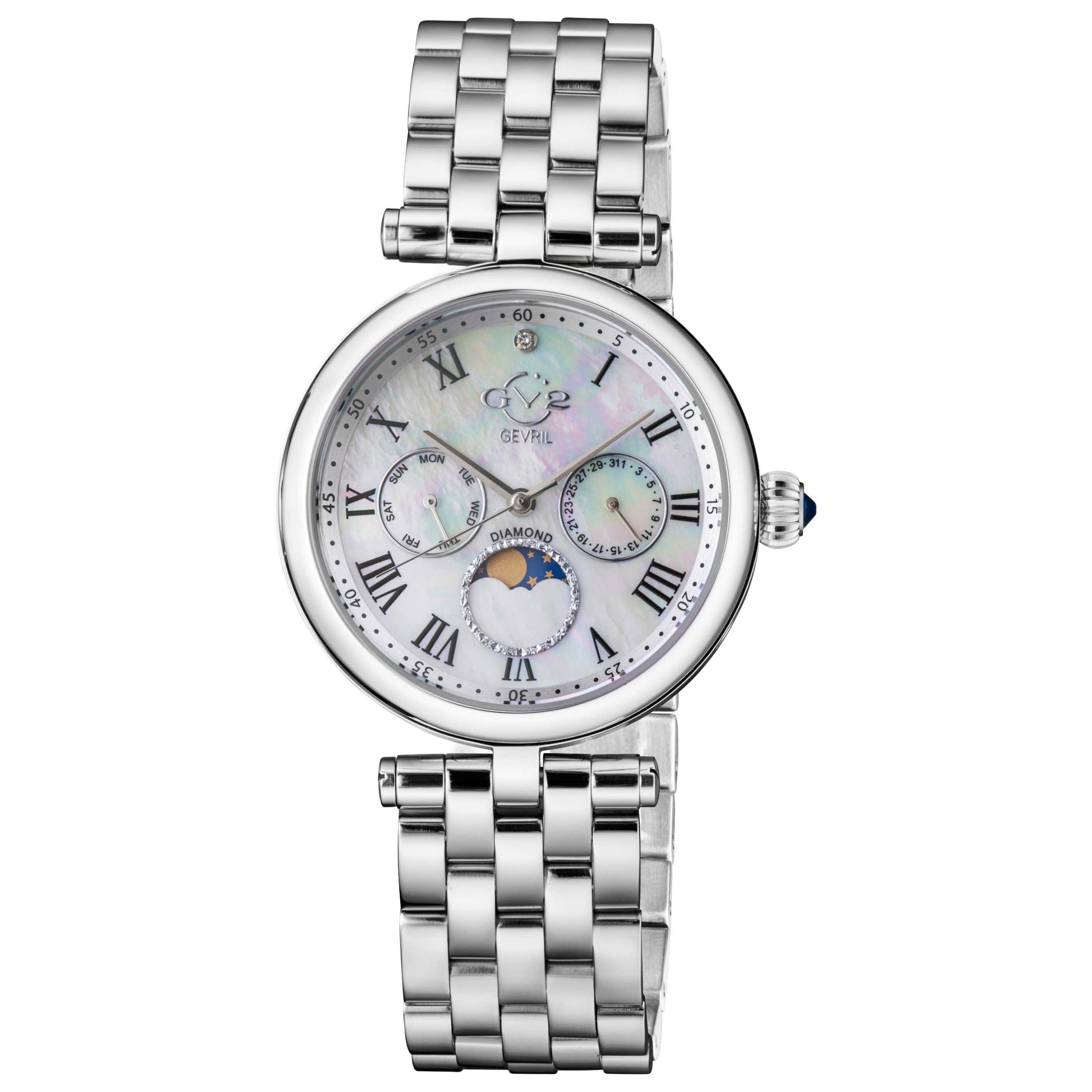 Front view of GV2 by Gevril Florence Diamond Women's Quartz Watch 12518