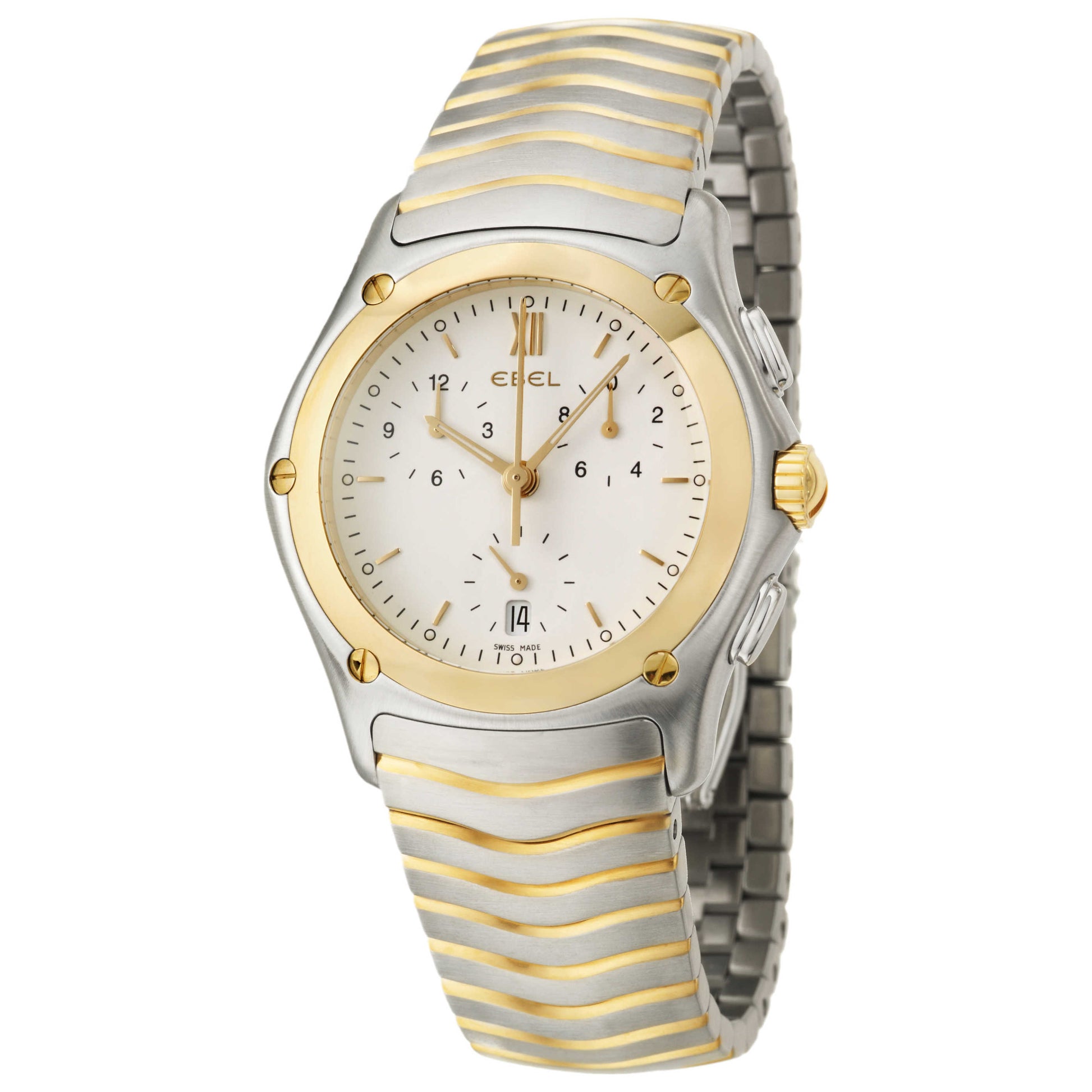 Front view of Ebel Classic Wave Men's Swiss Quartz (Battery-Powered) Watch 1251F41-0325