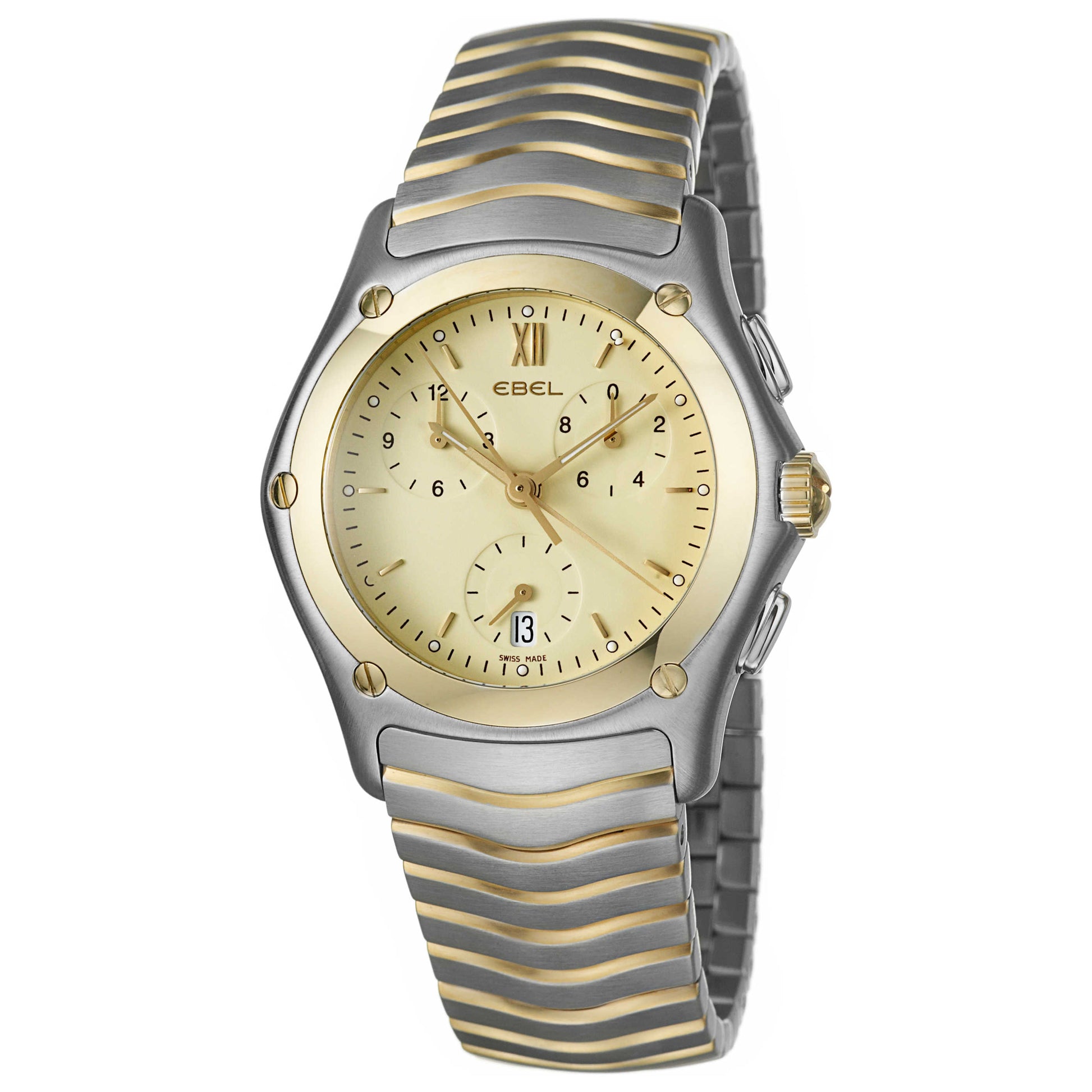 Front view of Ebel Classic Wave Men's Swiss Quartz (Battery-Powered) Watch 1251F41-1325