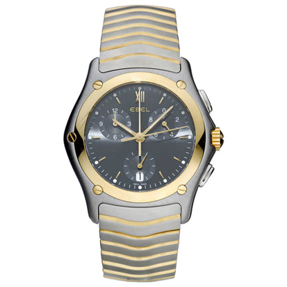 Front view of Ebel Classic Wave Men's Swiss Quartz (Battery-Powered) Watch 1251F41-33F25