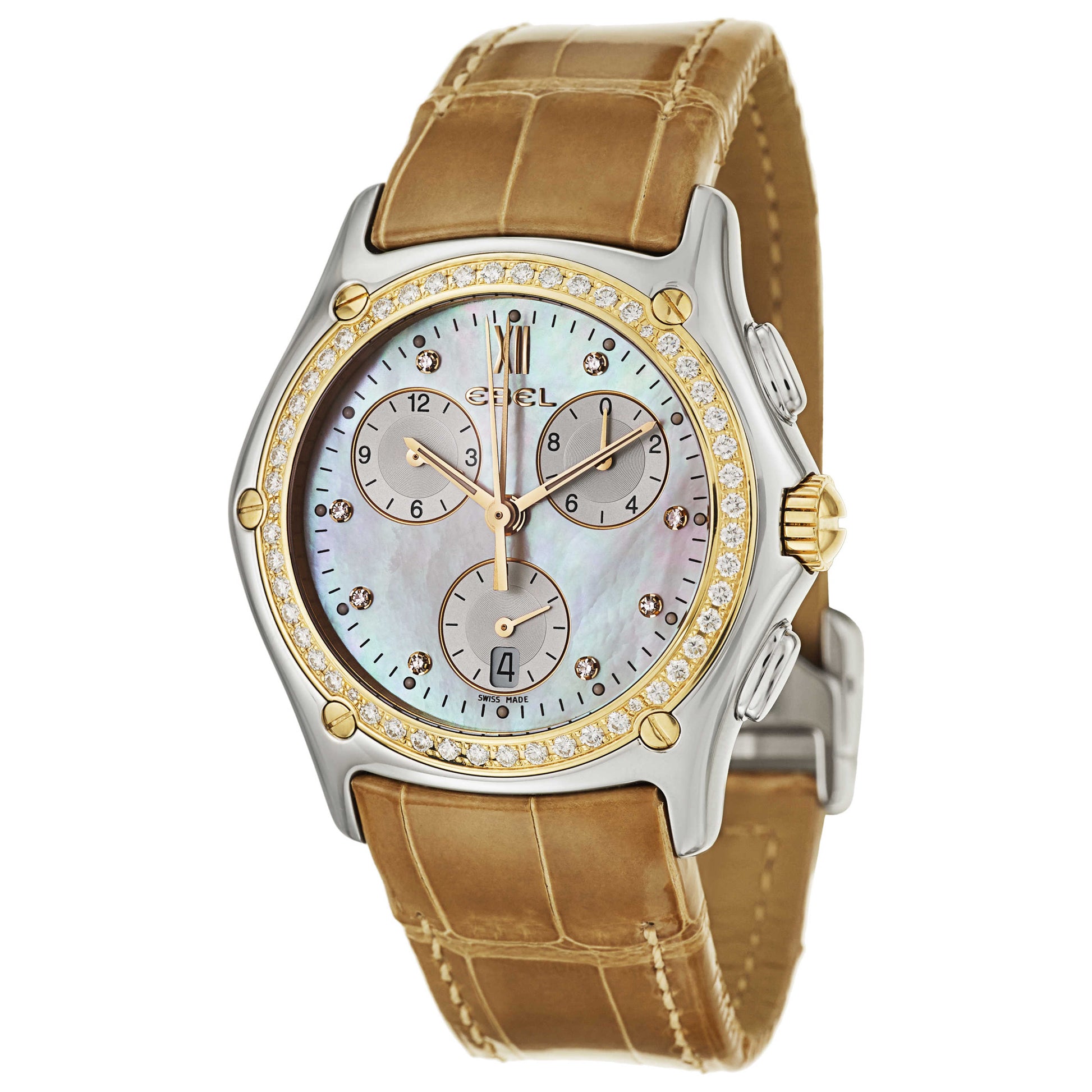 Front view of Ebel Classic Wave Men's Swiss Quartz (Battery-Powered) Watch 1251F45-9735260C