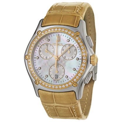 Front view of Ebel Classic Wave Men's Swiss Quartz (Battery-Powered) Watch 1251F45-97F35260C