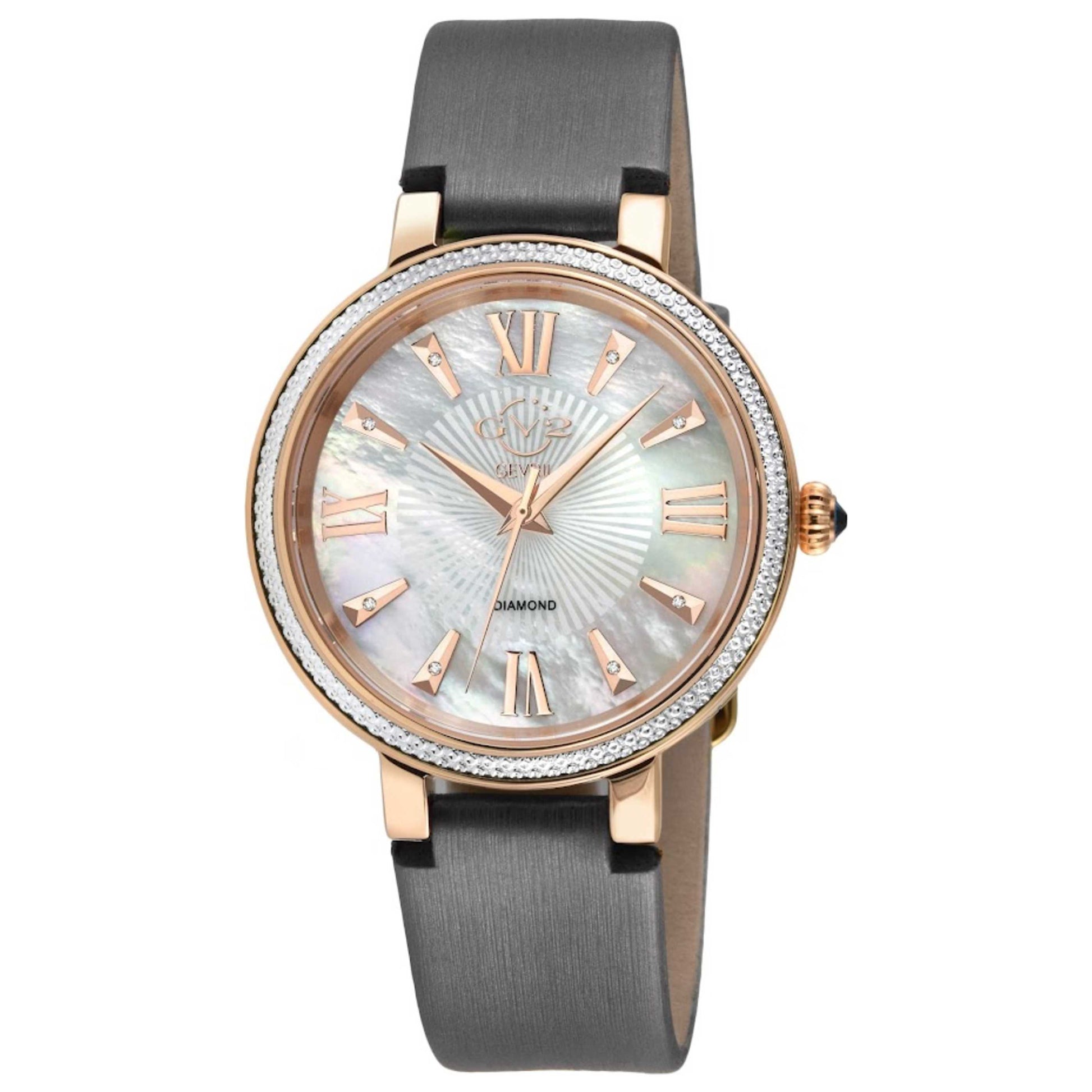 Front view of GV2 by Gevril Genoa Diamond Women's Quartz Watch 12533S