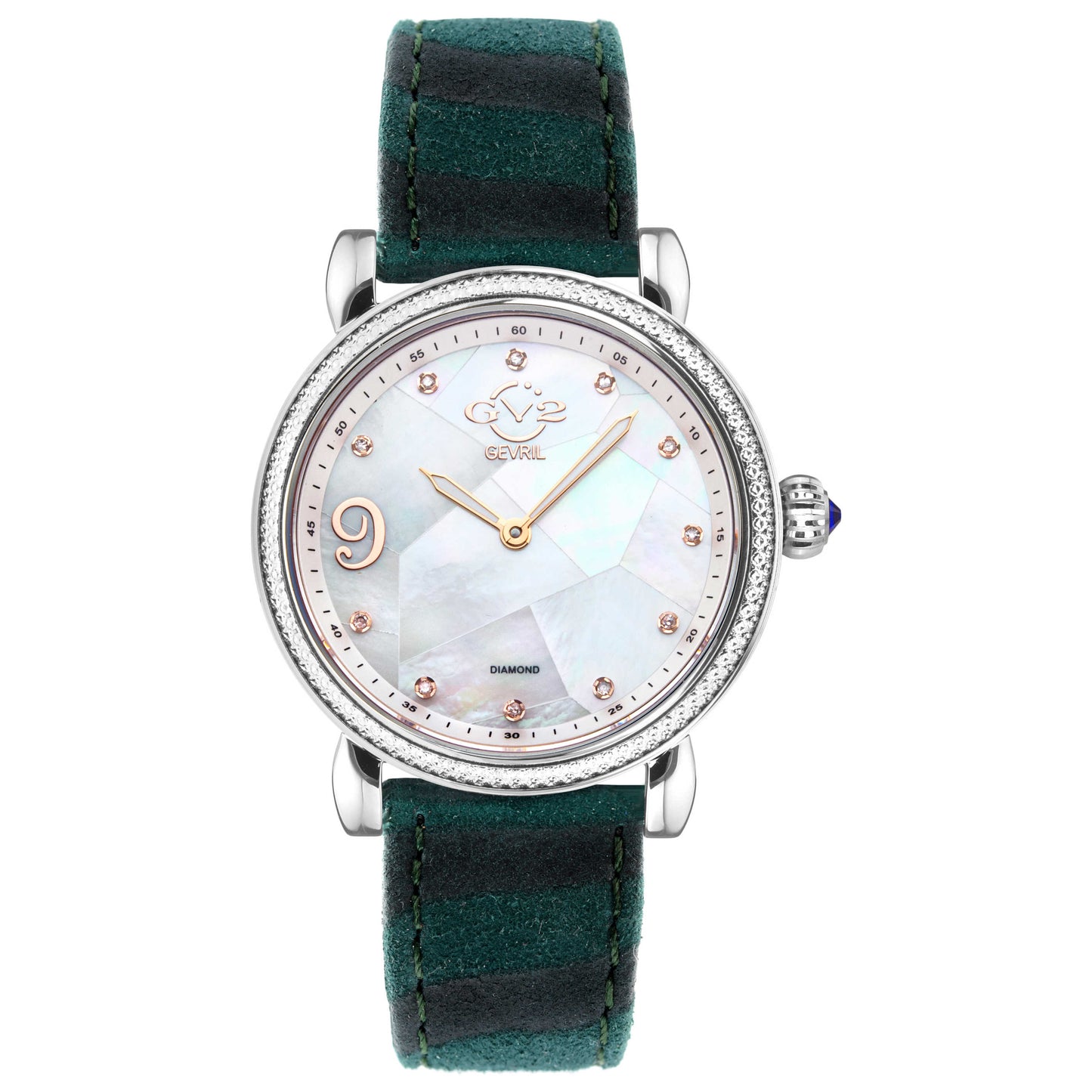 Front view of GV2 by Gevril Ravenna Diamond Women's Quartz Watch 12600