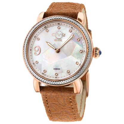 Front view of GV2 by Gevril Ravenna Diamond Women's Quartz Watch 12601F