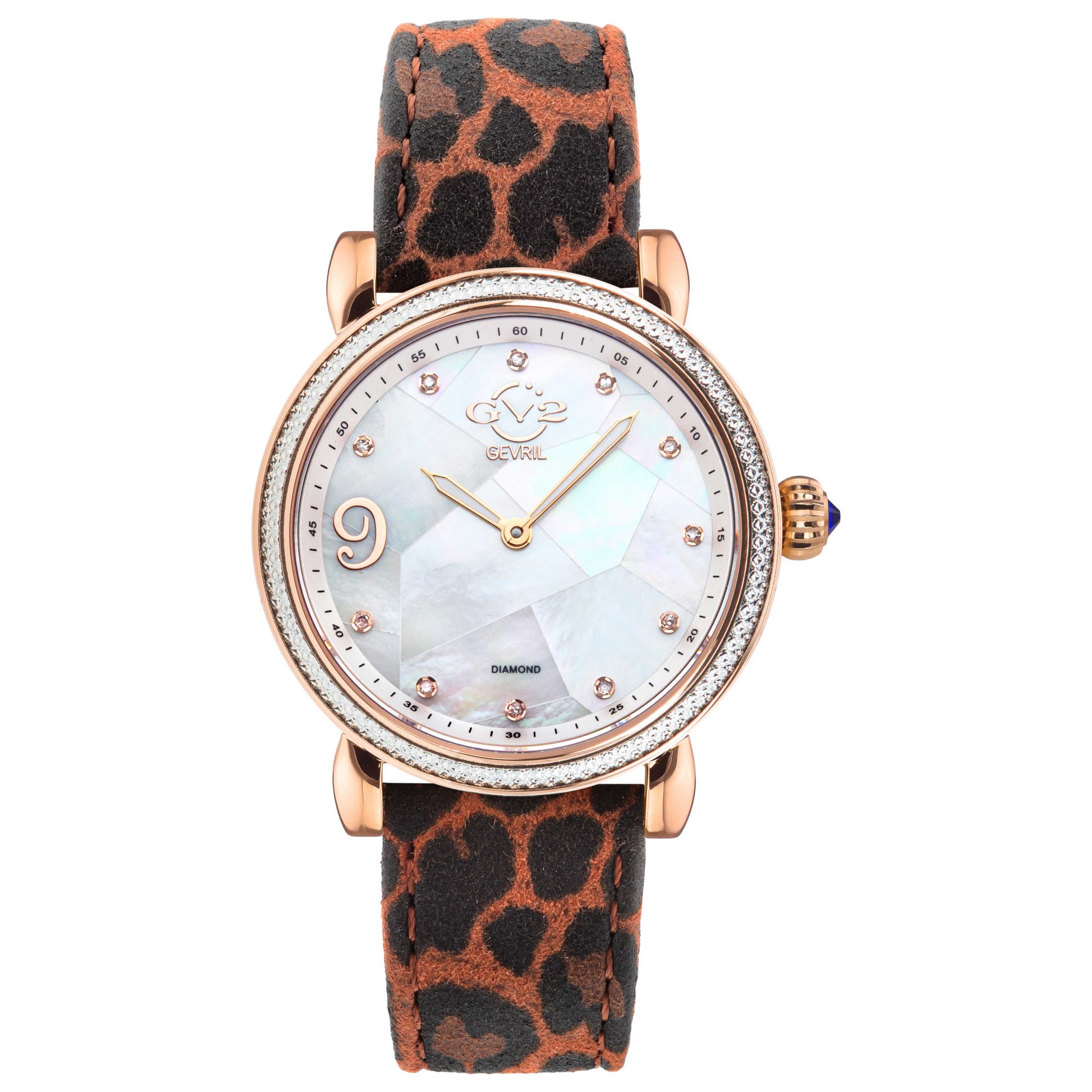Front view of GV2 by Gevril Ravenna Diamond Women's Quartz Watch 12601