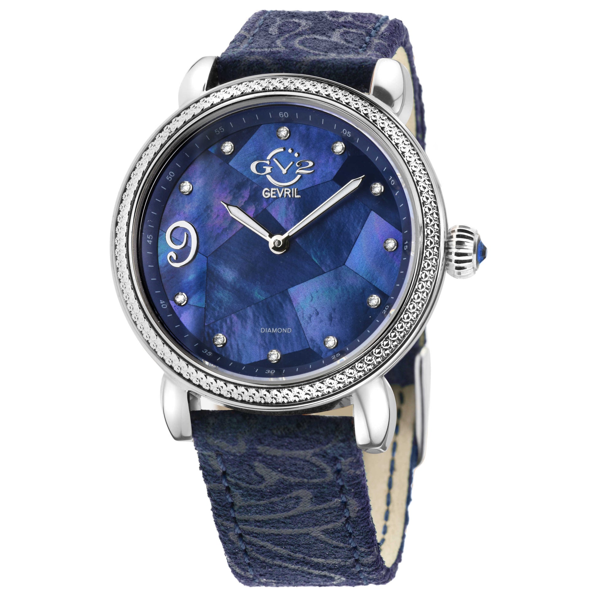 Front view of GV2 by Gevril Ravenna Diamond Women's Quartz Watch 12603F