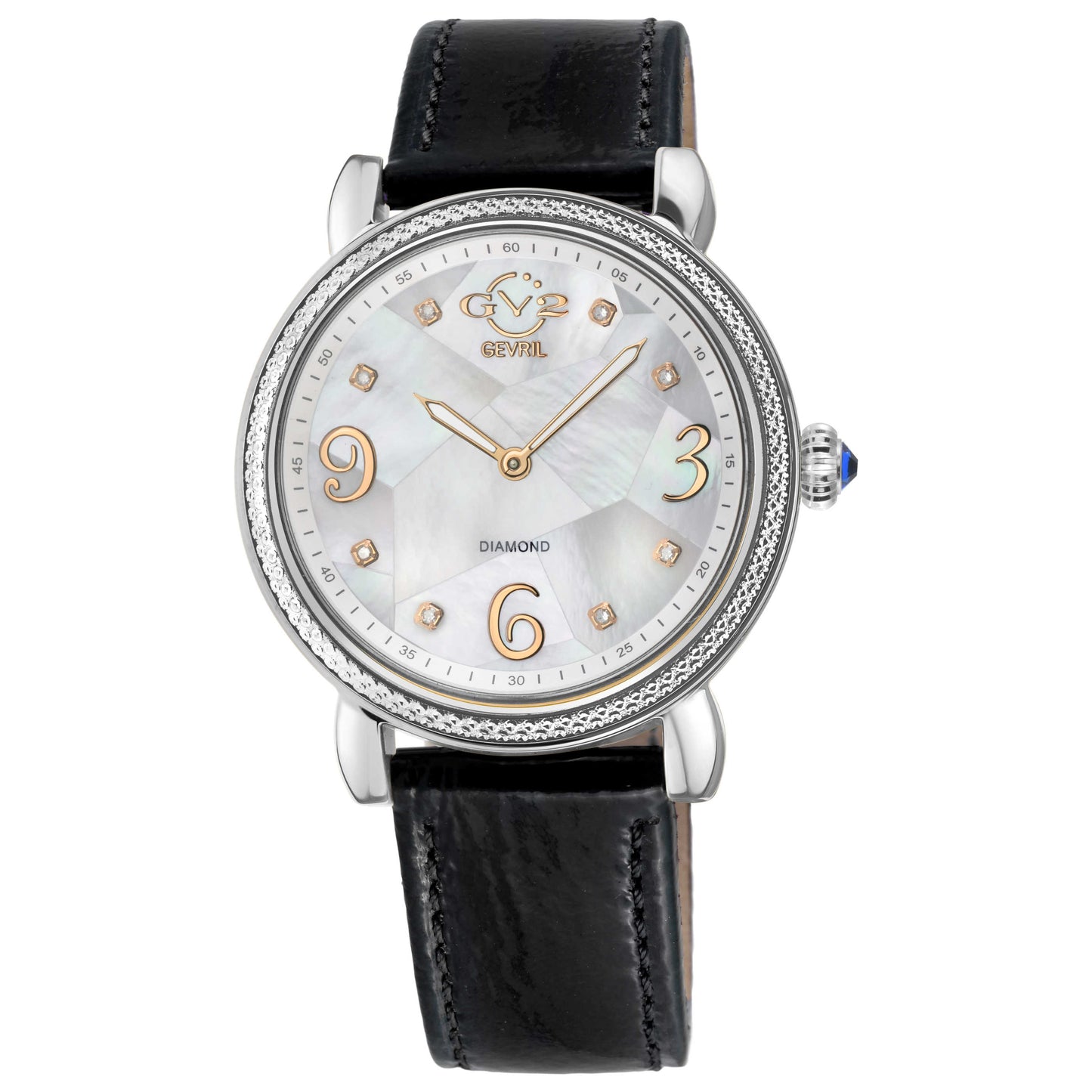 Front view of GV2 by Gevril Ravenna Diamond Women's Quartz Watch 12610