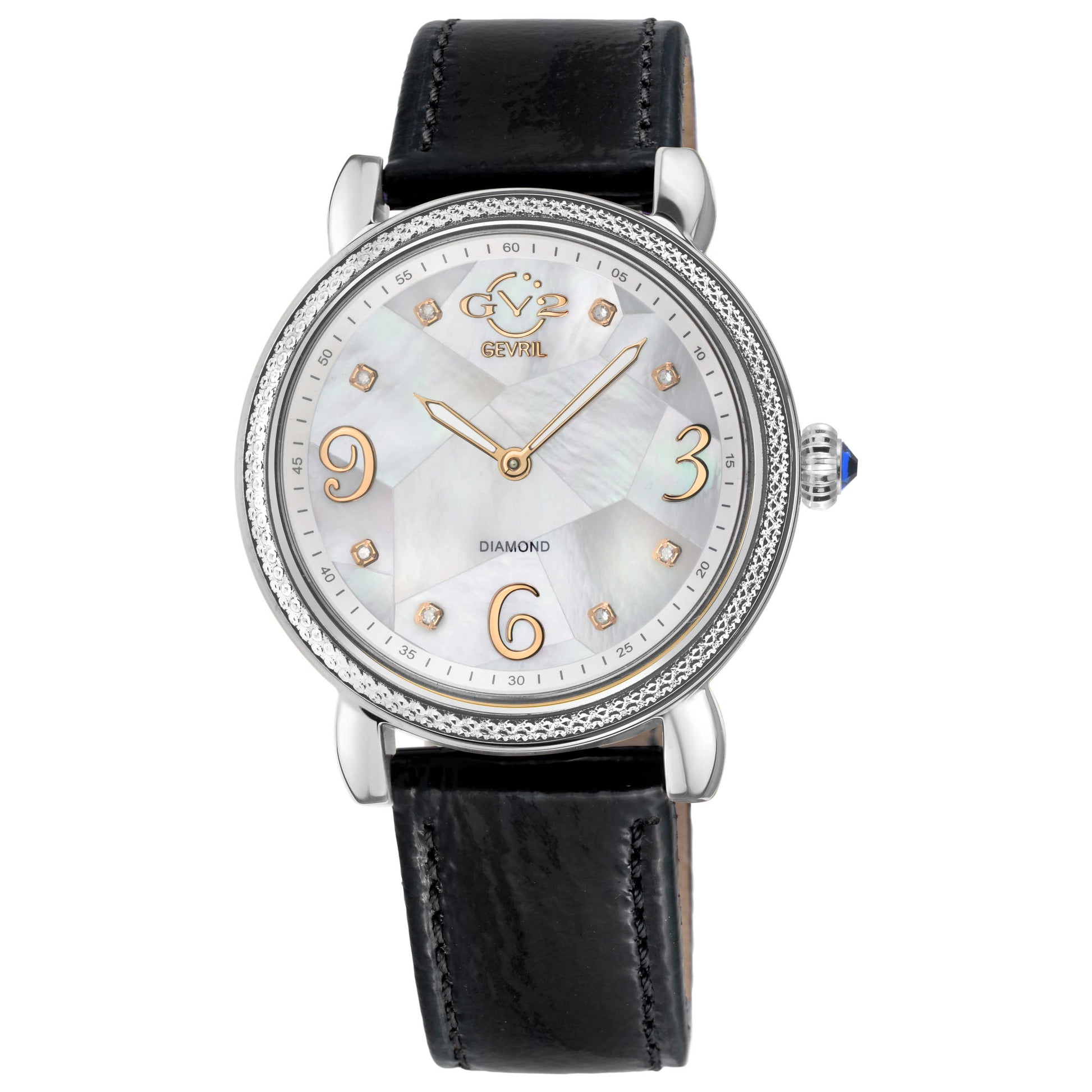 Front view of GV2 by Gevril Ravenna Diamond Women's Quartz Watch 12610