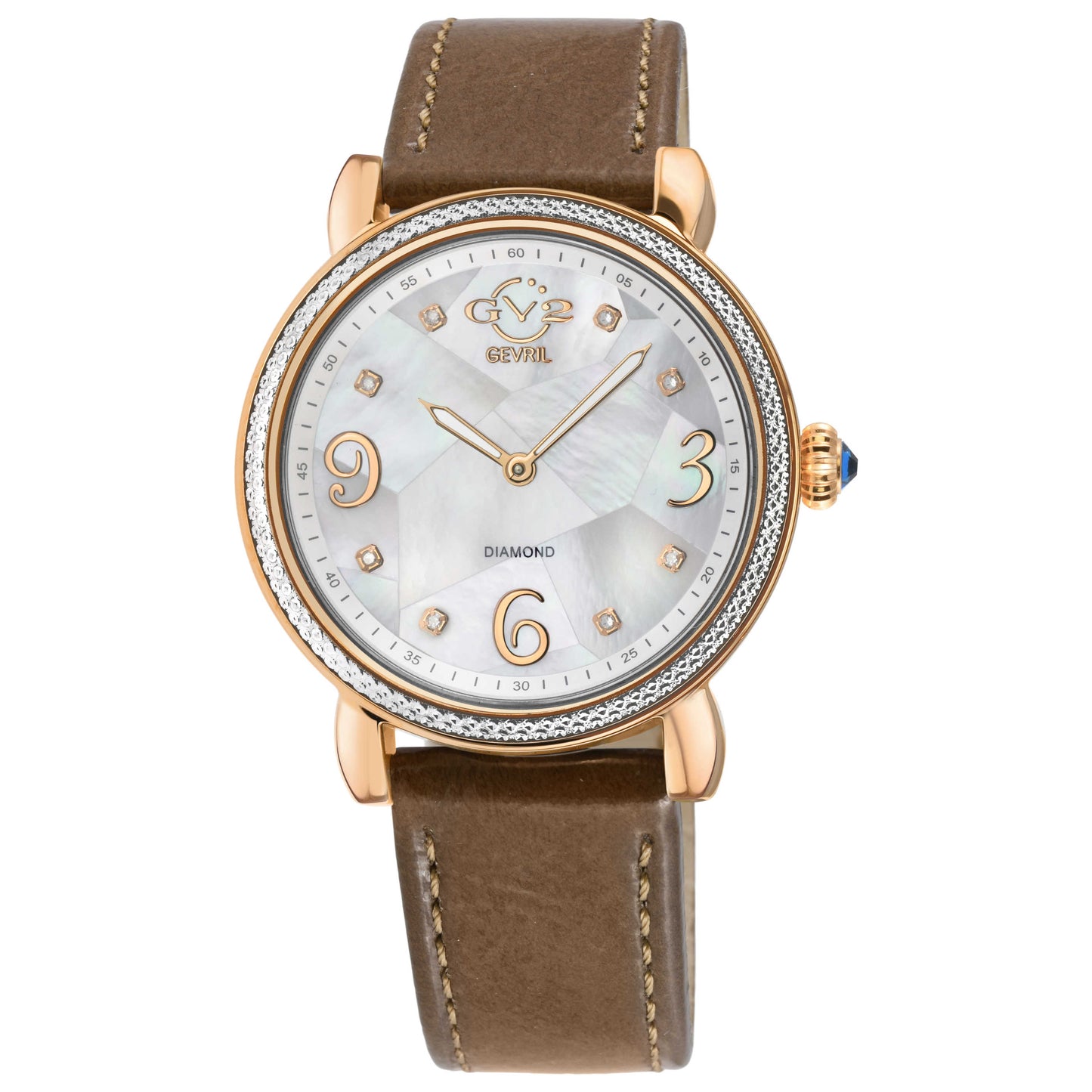 Front view of GV2 by Gevril Ravenna Diamond Women's Quartz Watch 12611