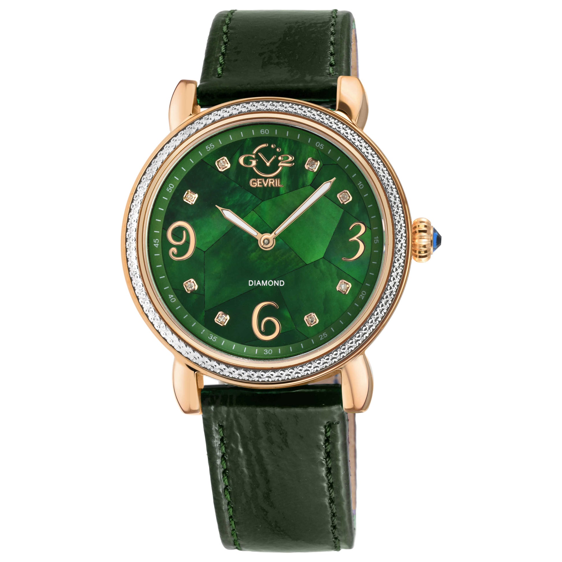 Front view of GV2 by Gevril Ravenna Diamond Women's Quartz Watch 12616