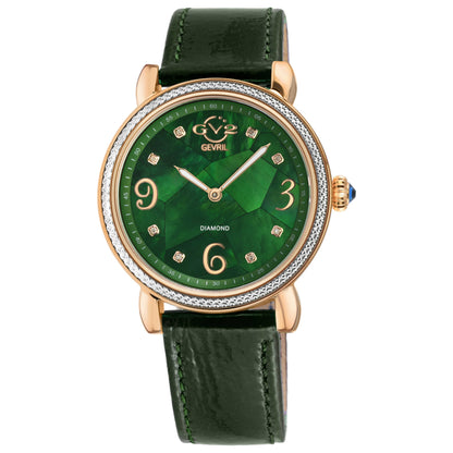 Front view of GV2 by Gevril Ravenna Diamond Women's Quartz Watch 12616
