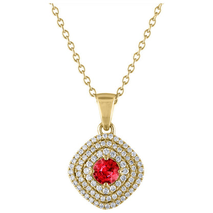 Front view of Tresorra Fashion Women's Necklace 127-YG-RBY