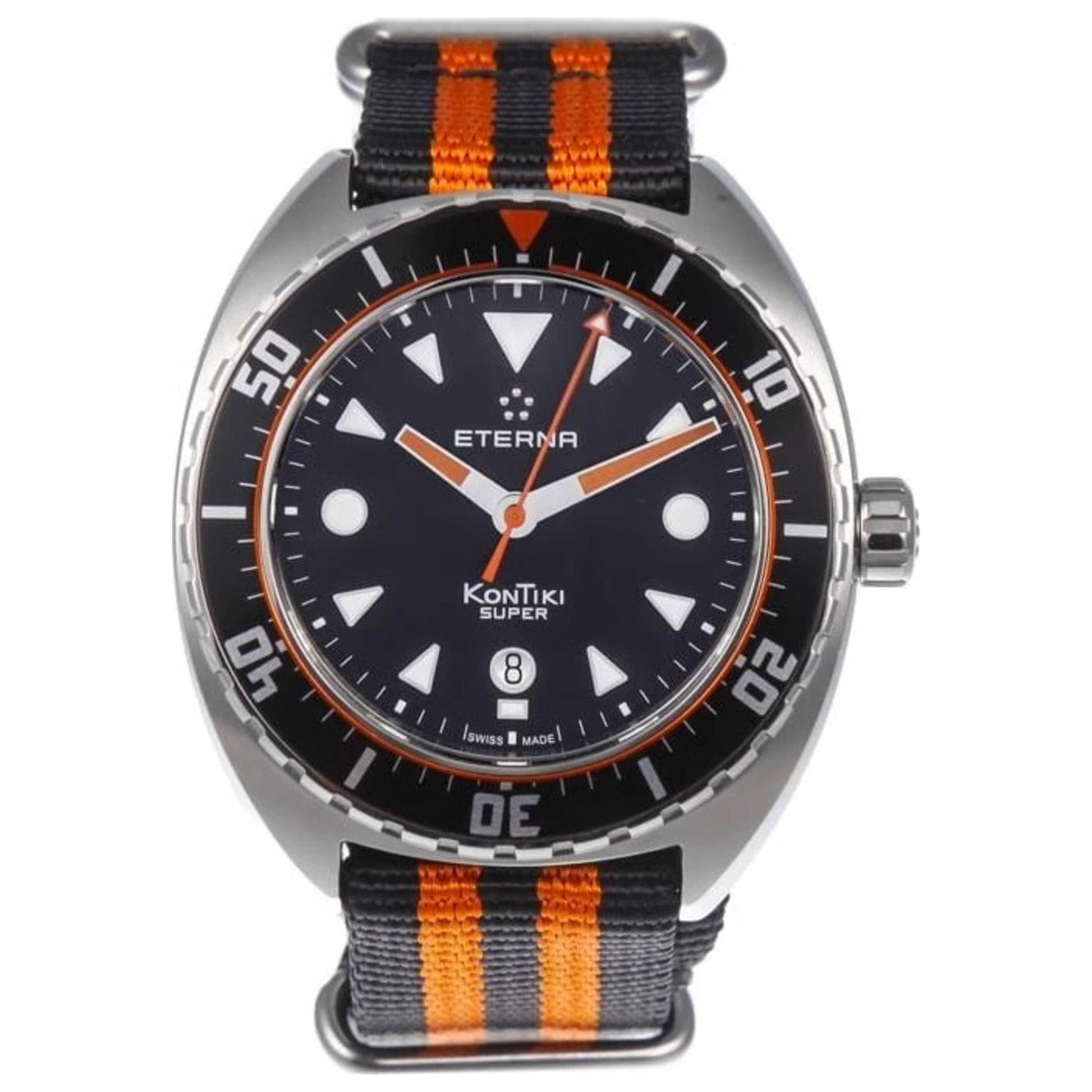 Front view of Eterna KonTiki Men's Automatic Watch 1273-41-46-1364