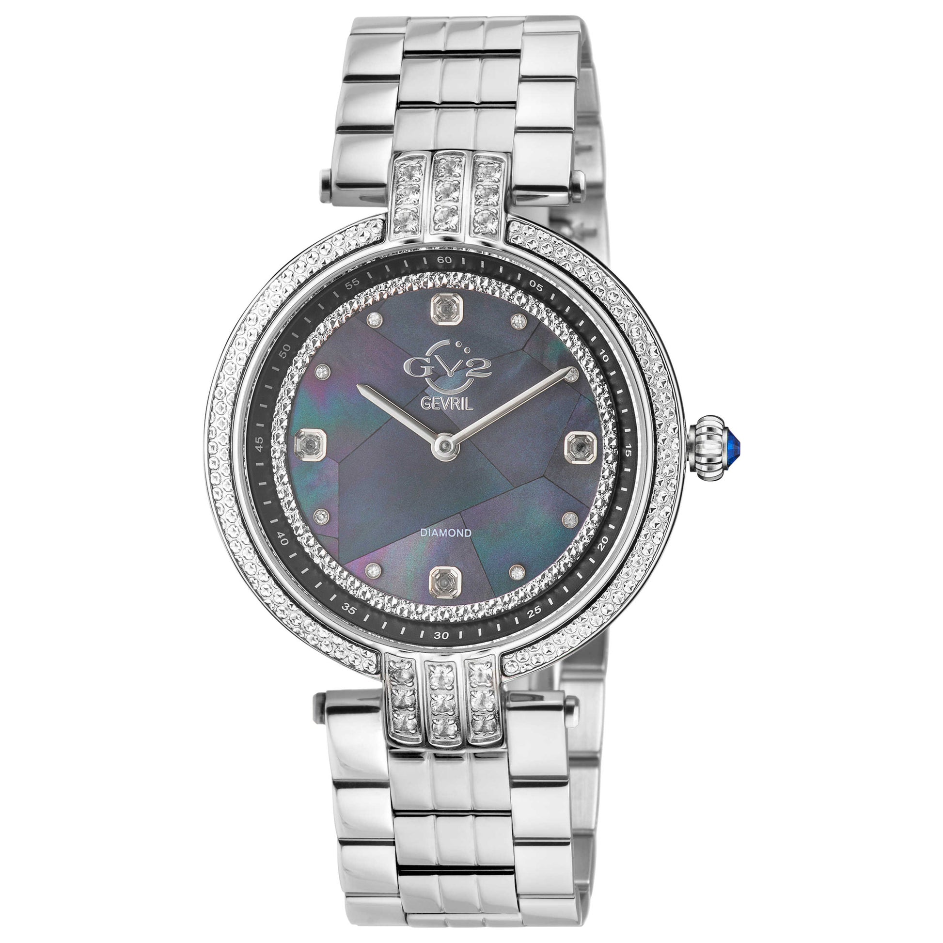 Front view of GV2 by Gevril Matera Diamond Women's Quartz Watch 12800B