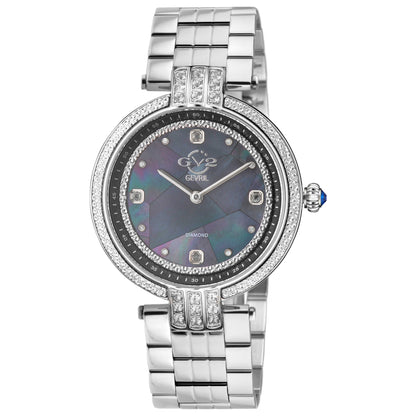 Front view of GV2 by Gevril Matera Diamond Women's Quartz Watch 12800B