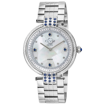 Front view of GV2 by Gevril Matera Diamond Women's Quartz Watch 12801B