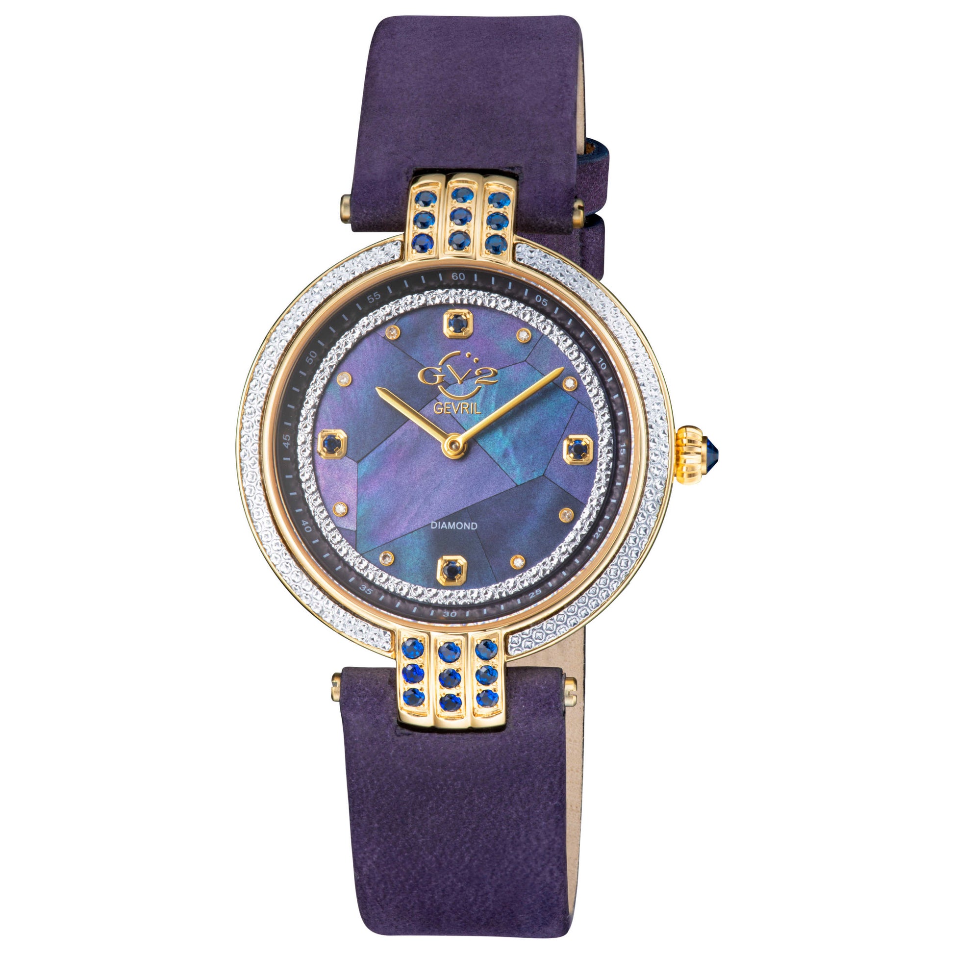 Front view of GV2 by Gevril Matera Diamond Women's Quartz Watch 12802
