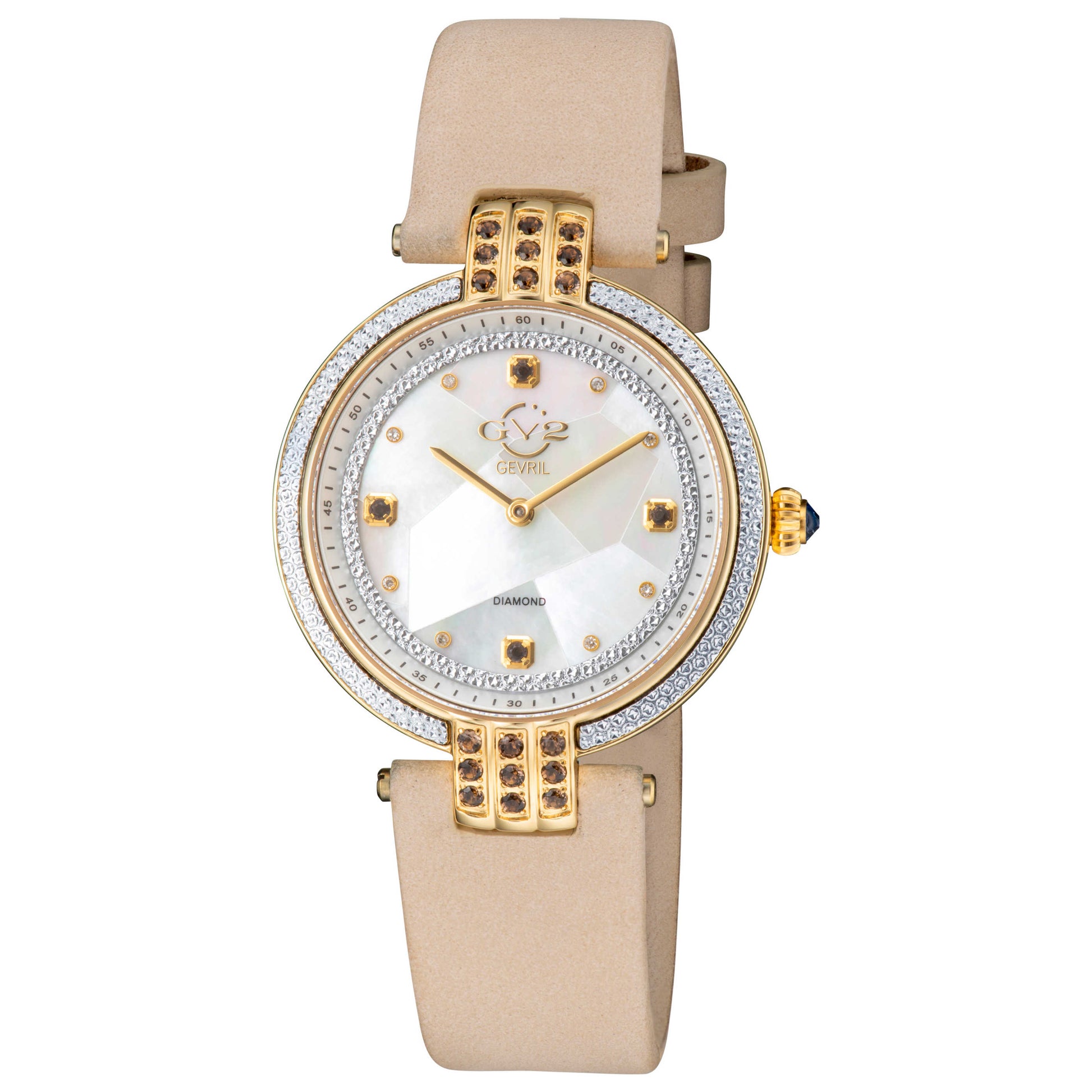 Front view of GV2 by Gevril Matera Diamond Women's Quartz Watch 12808