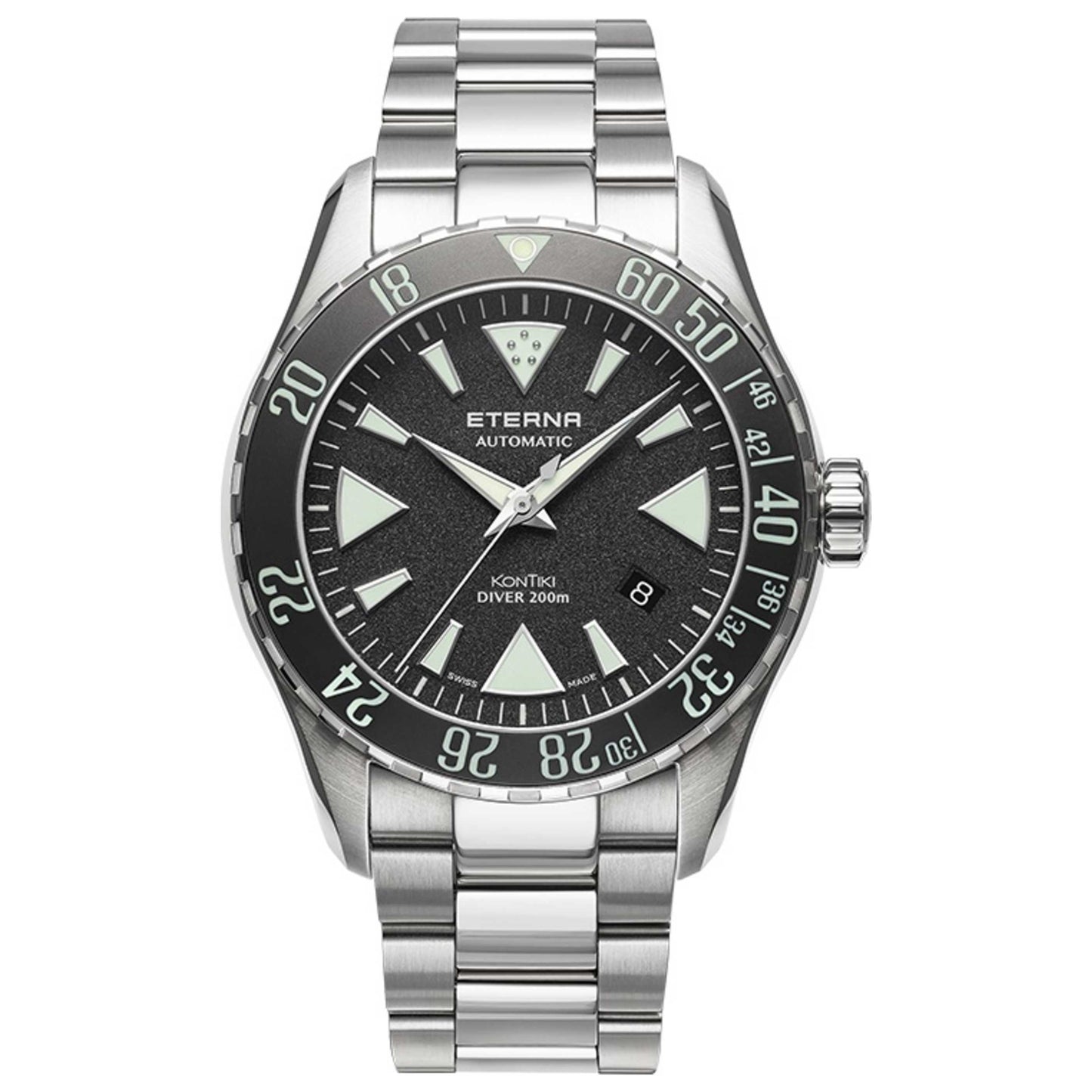 Front view of Eterna KonTiki Men's Automatic Watch 1290-41-49-1753