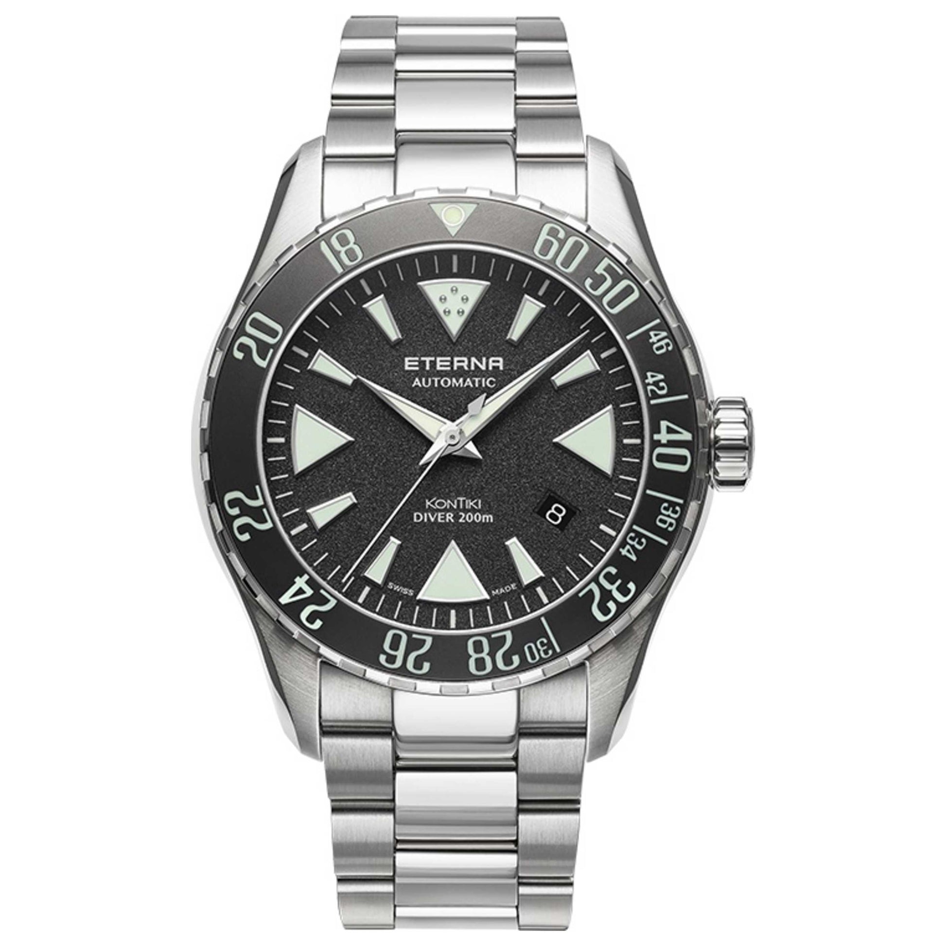 Front view of Eterna KonTiki Men's Automatic Watch 1290-41-49-1753