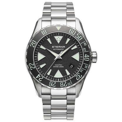 Front view of Eterna KonTiki Men's Automatic Watch 1290-41-49-1753