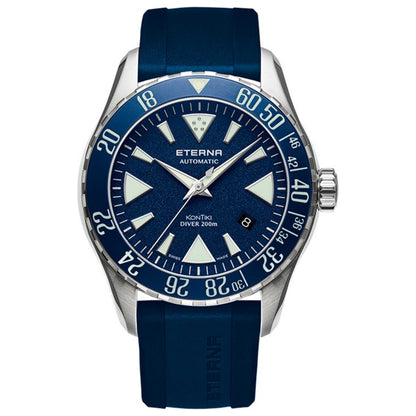 Front view of Eterna KonTiki Men's Automatic Watch 1290-41-89-1418