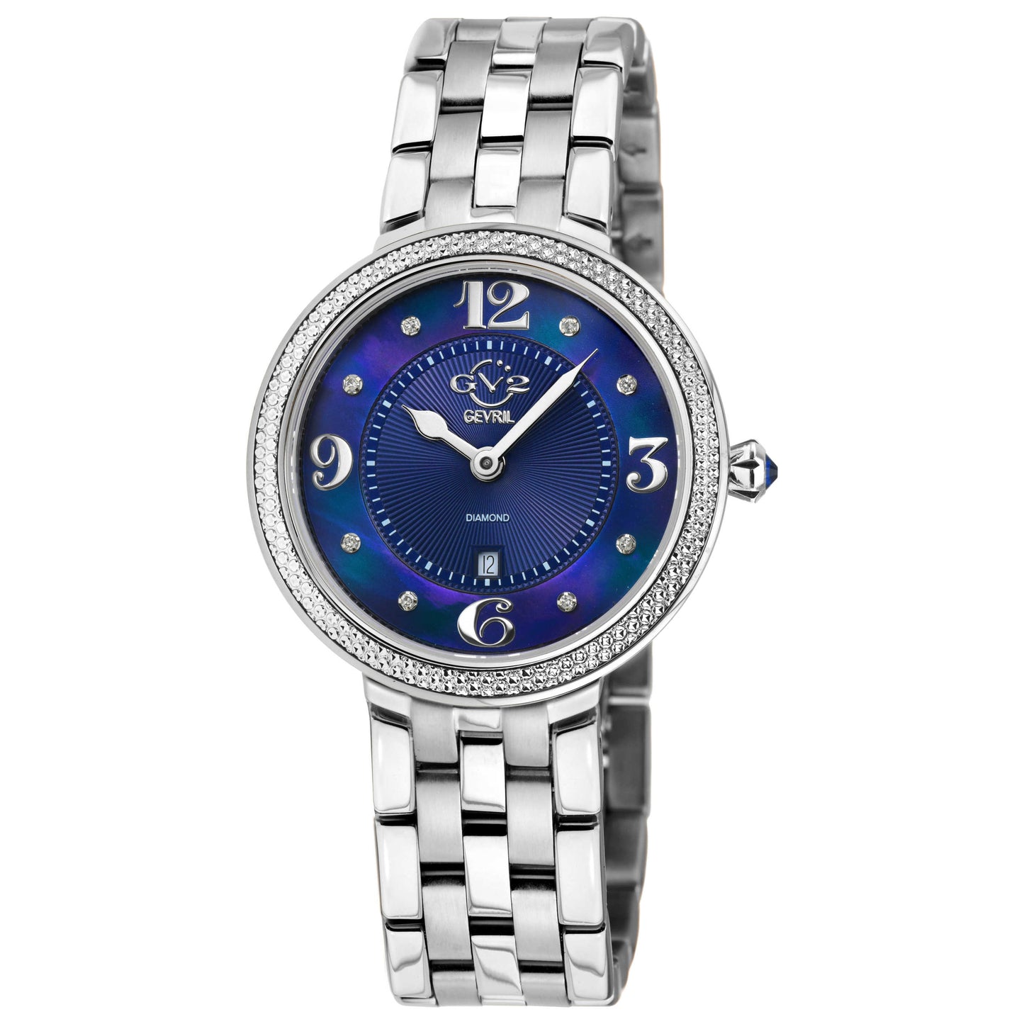 Front view of GV2 by Gevril Verona Diamond Women's Quartz Watch 12900B