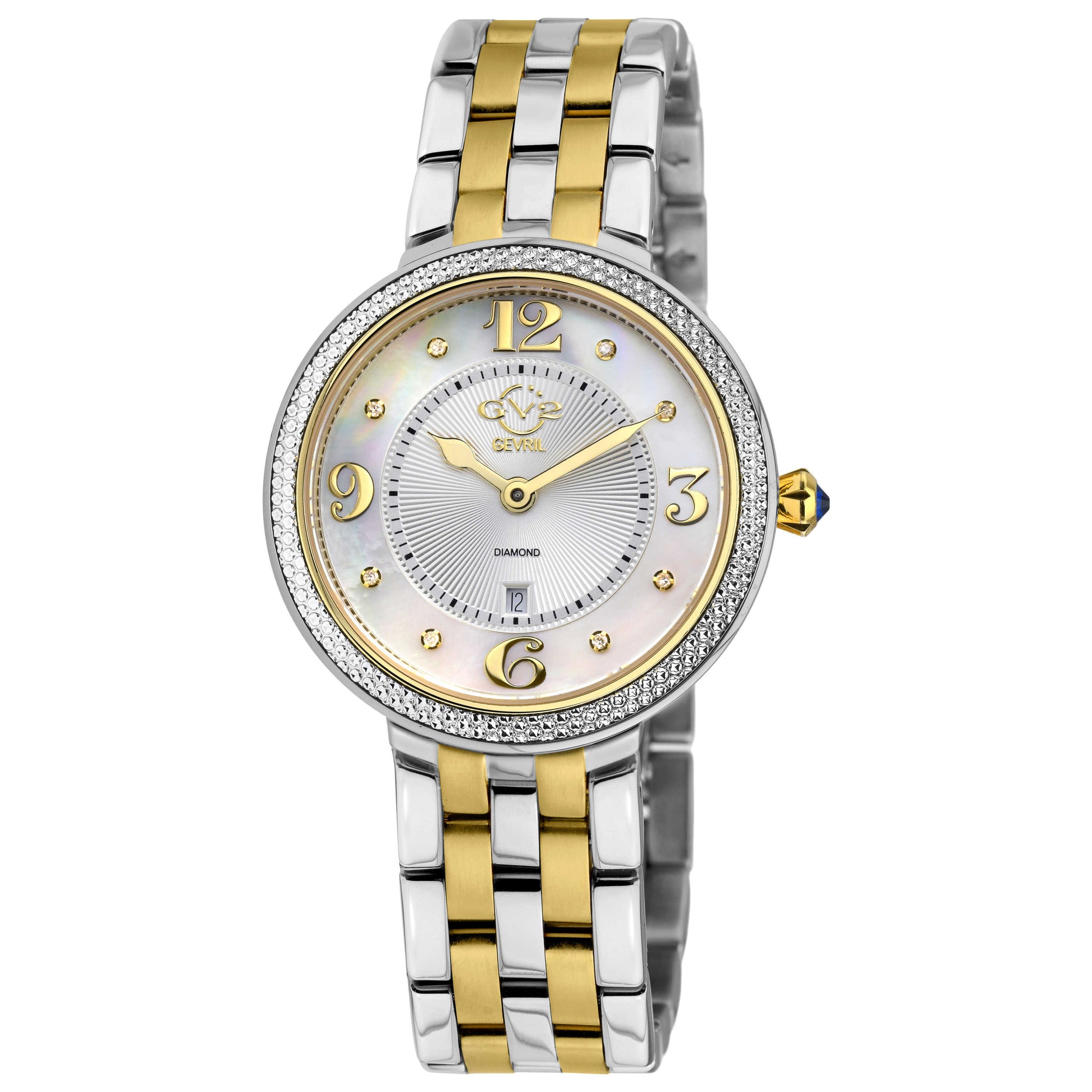 Front view of GV2 by Gevril Verona Diamond Women's Quartz Watch 12903B