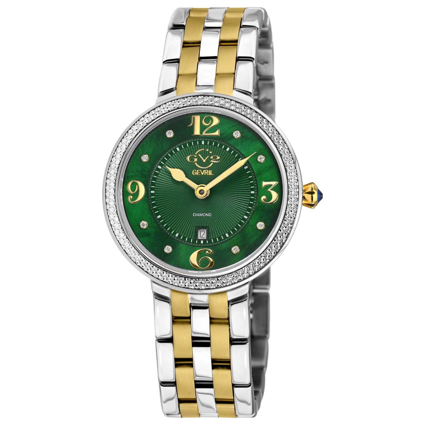 Front view of GV2 by Gevril Verona Diamond Women's Quartz Watch 12906B
